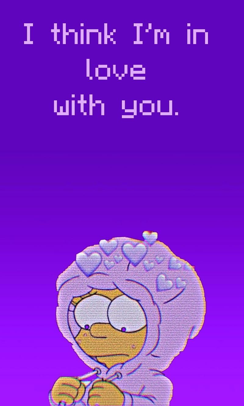  Die Simpsons Hintergrundbild 800x1327. Purple aesthetic, cursh, love, sad, simpsons, HD phone wallpaper
