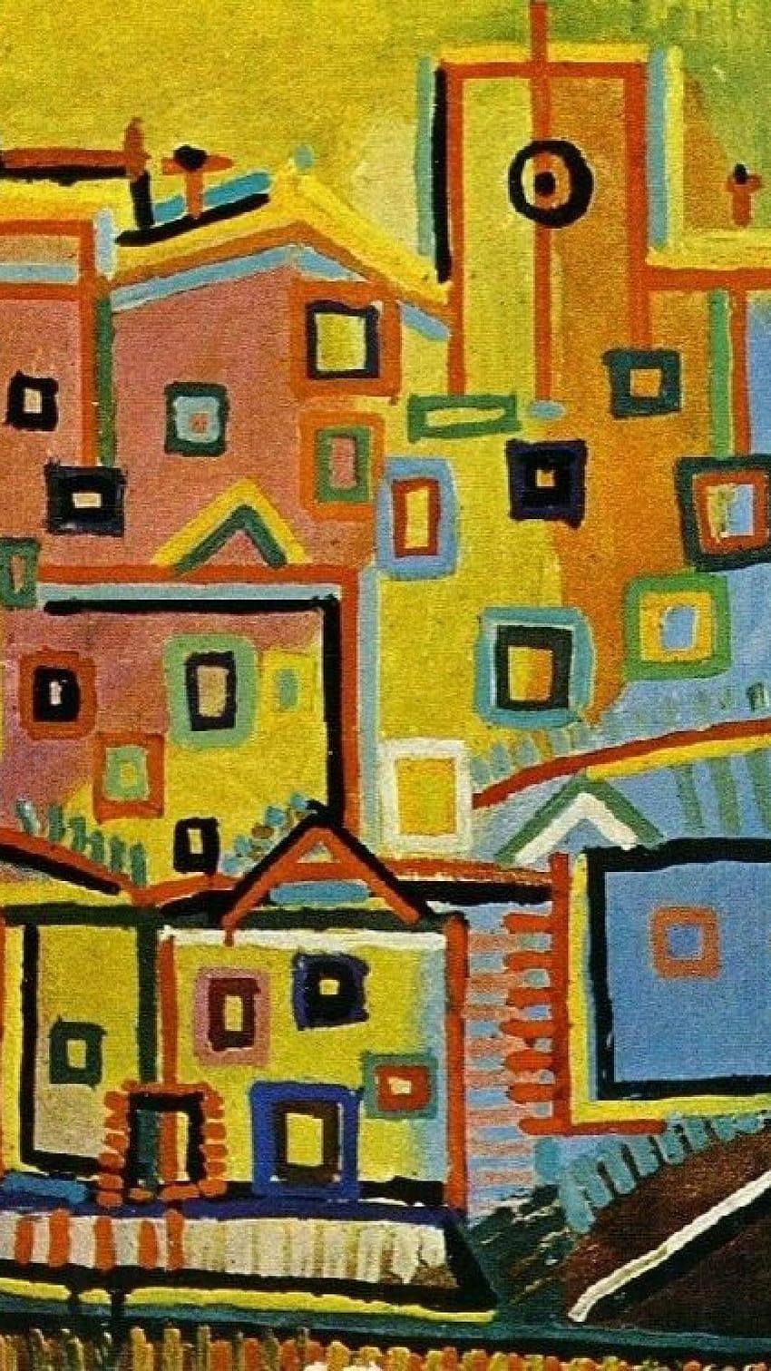 Picasso Hintergrundbild 850x1511. Artwork villages pablo picasso traditional art village HD phone wallpaper