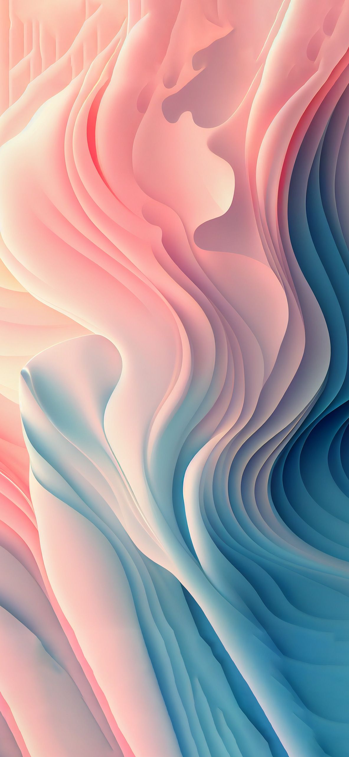 Abstrakt Hintergrundbild 1183x2560. Abstract Pastel Waves Wallpaper Aesthetic Wallpaper