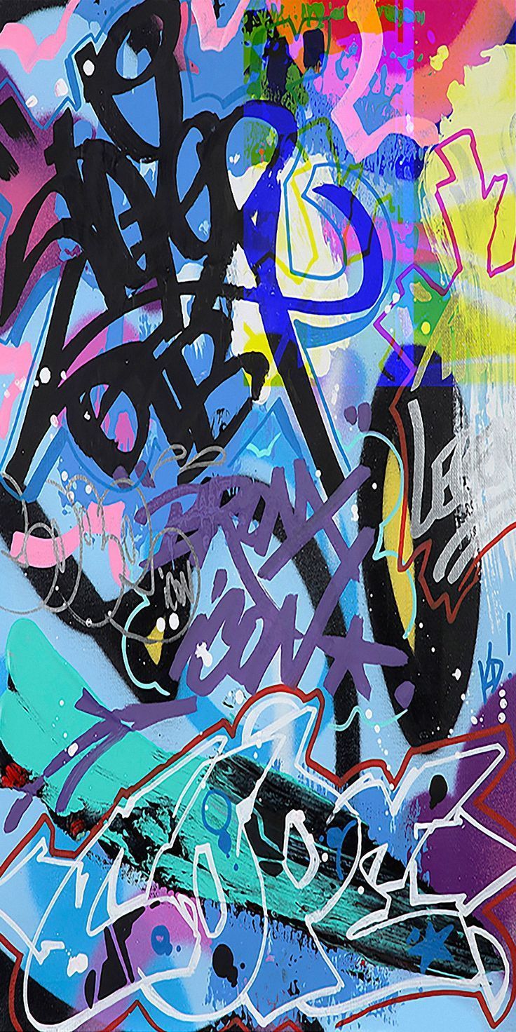 Graffiti Hintergrundbild 736x1472. graffiti phone wallpaper colorful background. Стрит-арт, Надписи в стиле граффити, Абстрактное