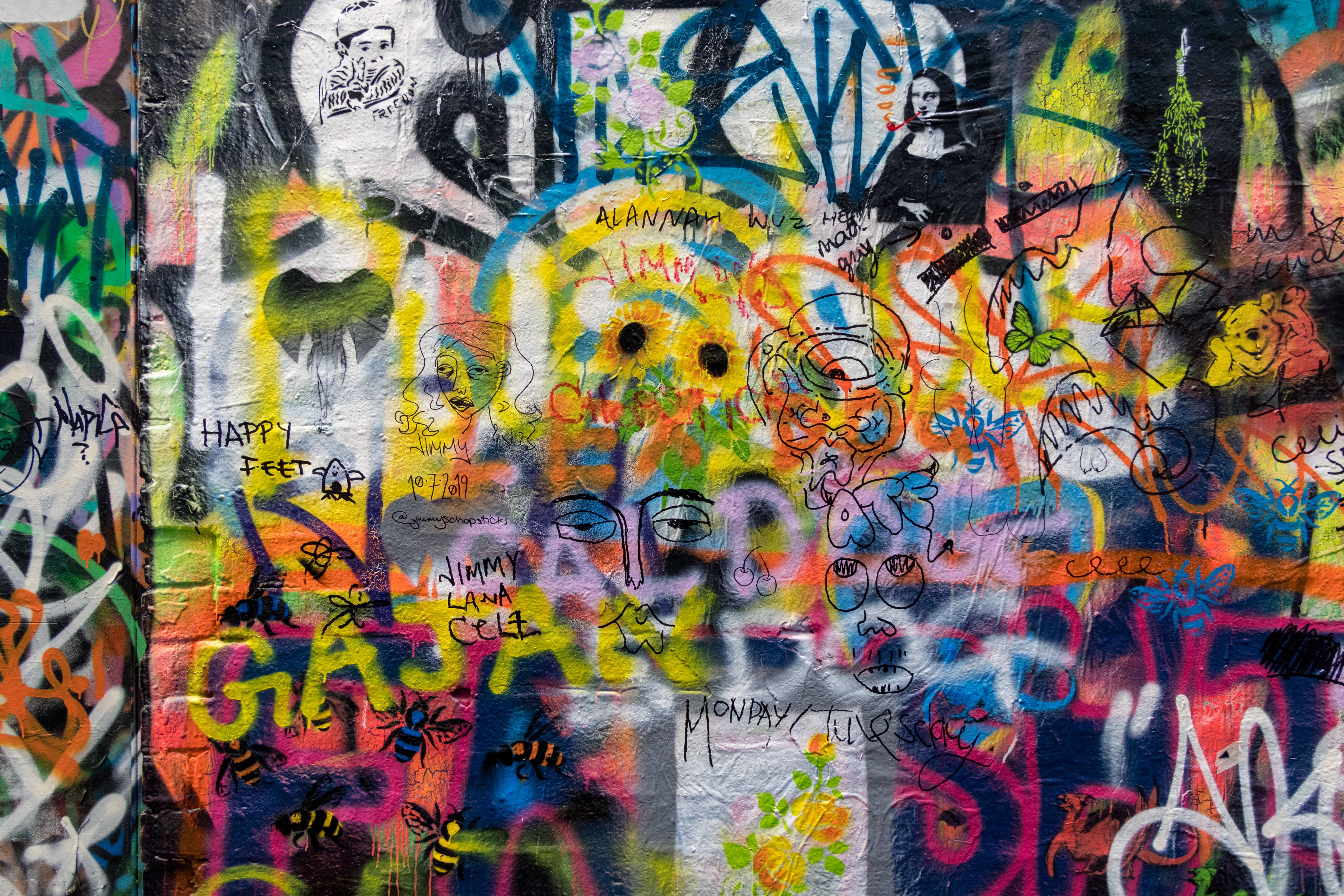 Graffiti Hintergrundbild 6000x4000. Download Colorful Urban Graffiti Street Art Wallpaper