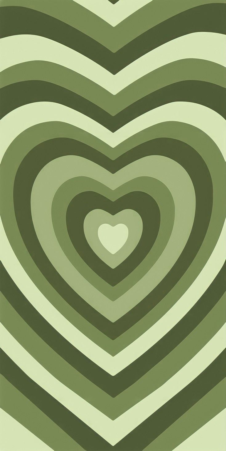  Herz Hintergrundbild 734x1466. Green hearts aesthetic wallpaper. Şirin çizim, Vintage posterler, Yeşil