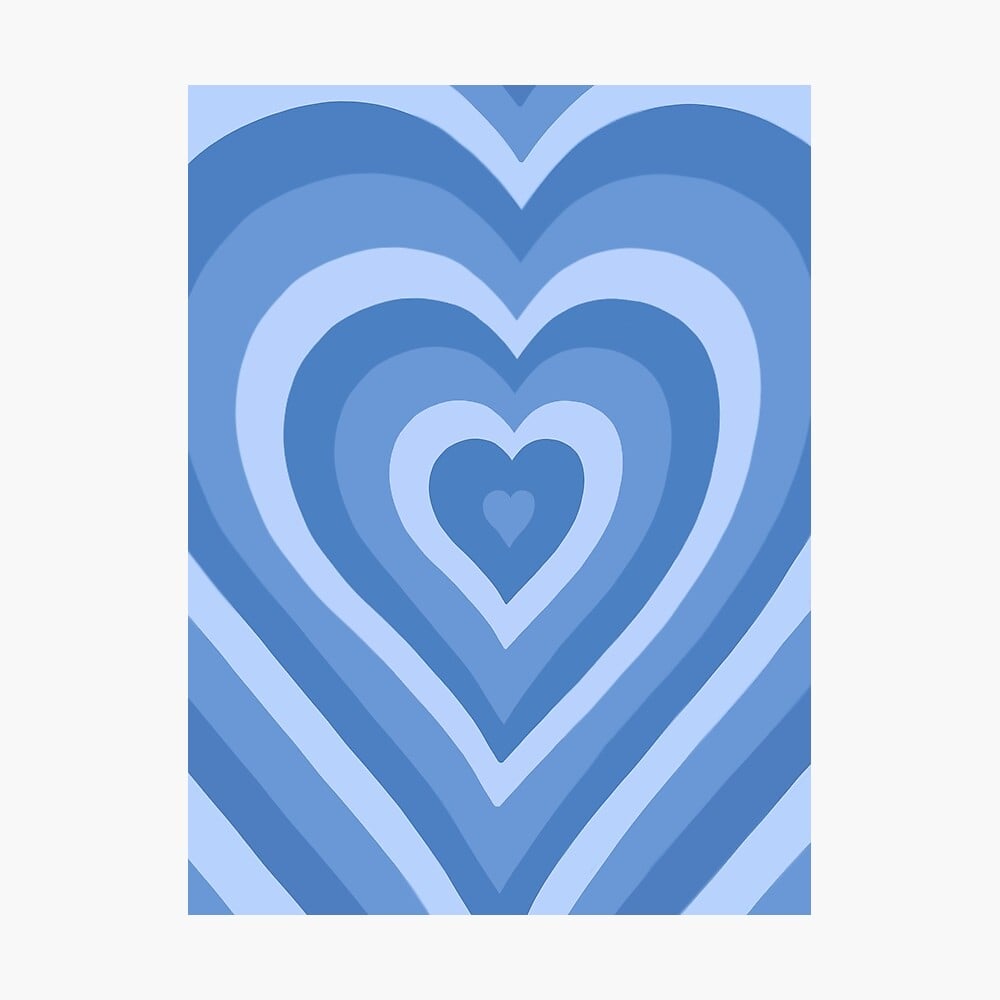 Herzen Hintergrundbild 1000x1000. Blue Heart Aesthetic Wallpaper