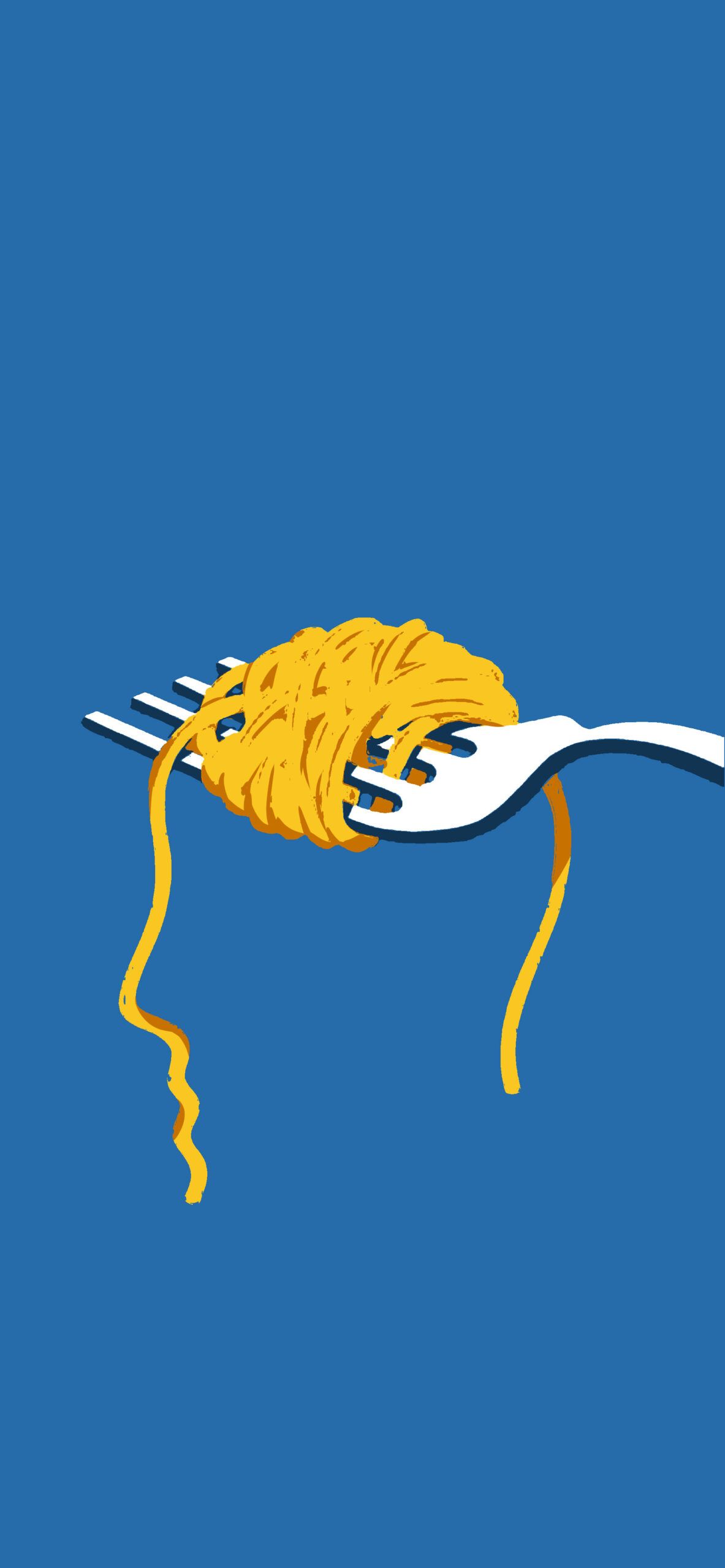  Nudeln Hintergrundbild 1183x2560. Pasta on a Fork Blue Aesthetic Wallpaper Art Wallpaper for Phone