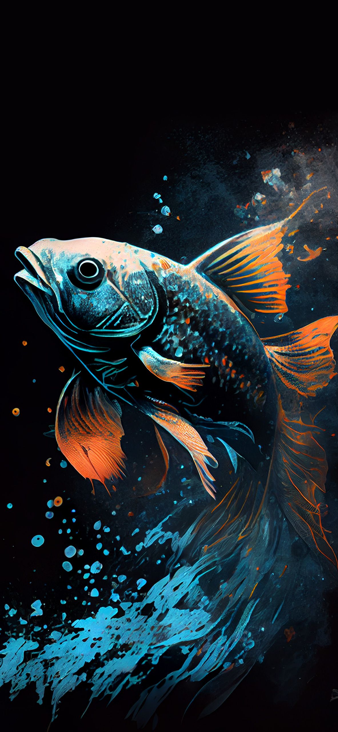  Fisch Hintergrundbild 1183x2560. Fish Aesthetic Black Wallpaper Aesthetic Wallpaper iPhone