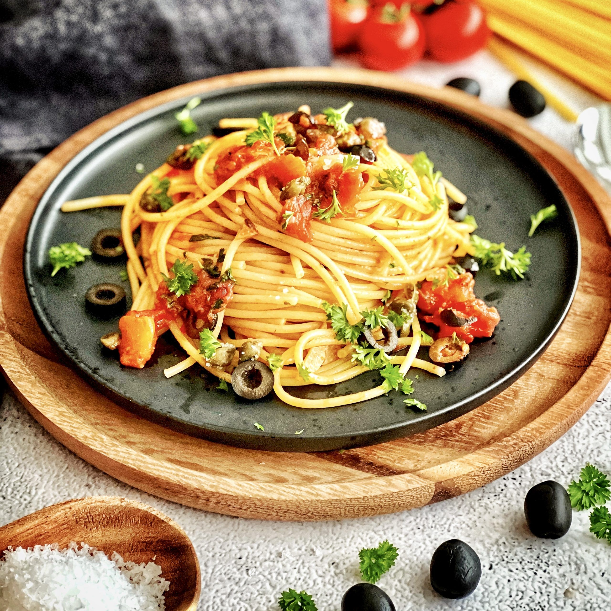  Nudeln Hintergrundbild 2560x2560. Spaghetti alla puttanesca