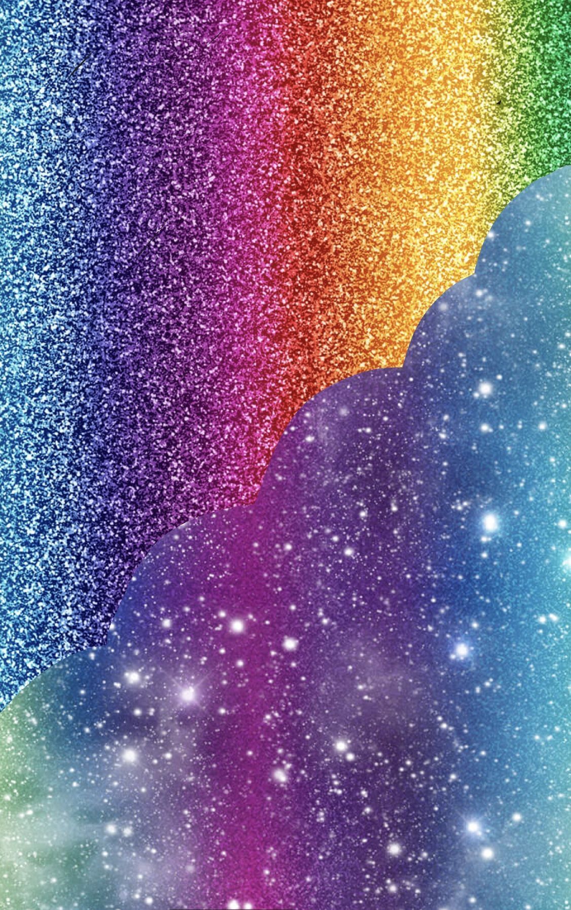 Glitzer Galaxy Hintergrundbild 1126x1795. Glitter rainbow galaxy wallpaper