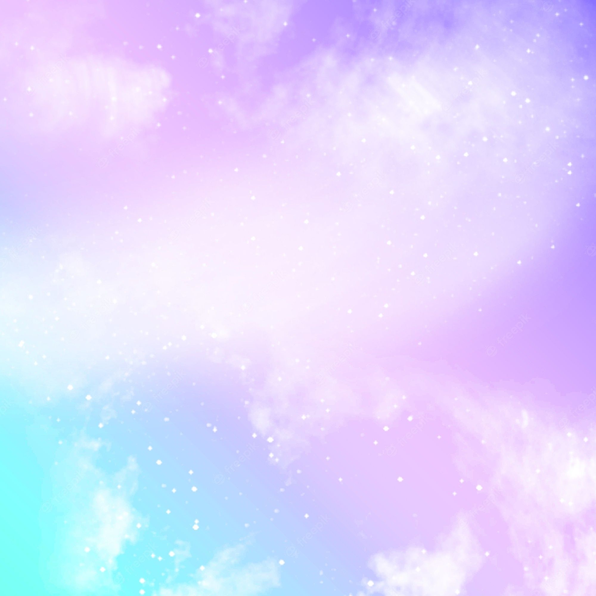 Glitzer Galaxy Hintergrundbild 2000x2000. Einhorn Galaxie Muster. Regenbogenwolken Und Himmel Mit Glitzer