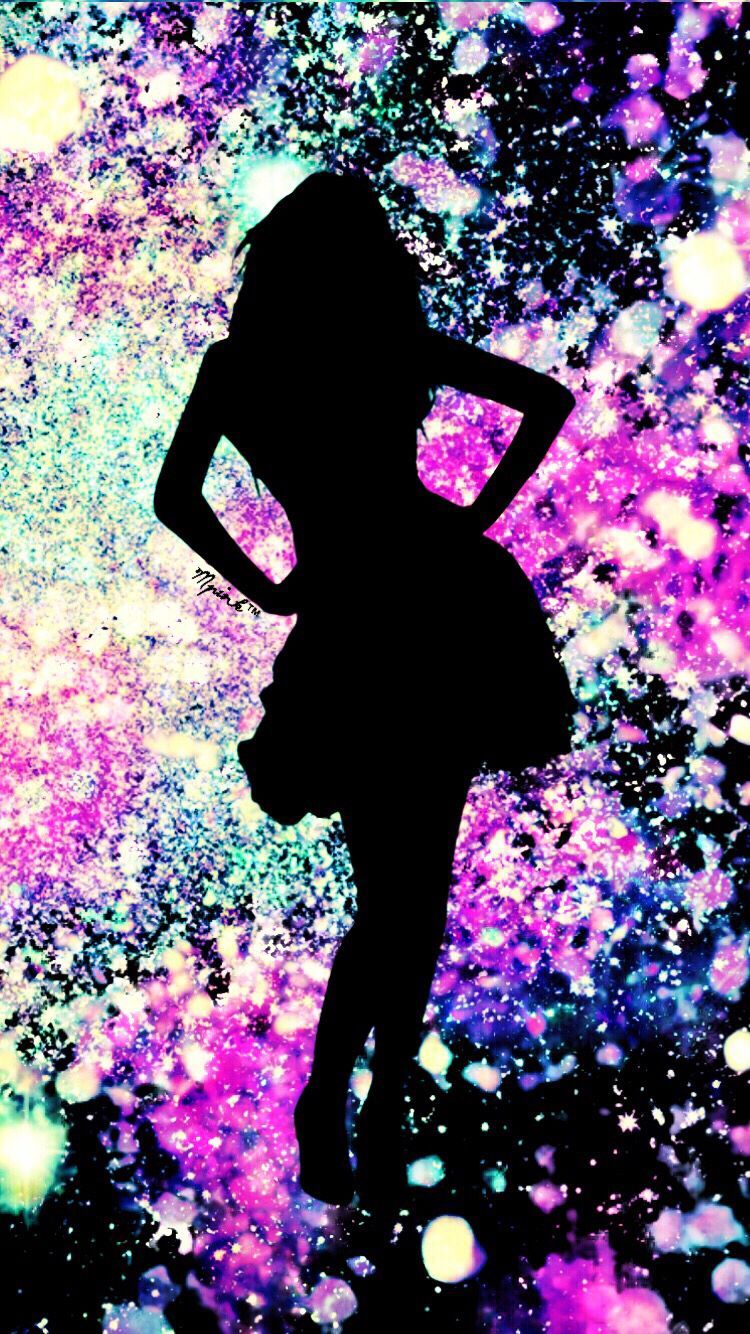 Glitzer Galaxy Hintergrundbild 750x1334. Glitter Girl Wallpaper