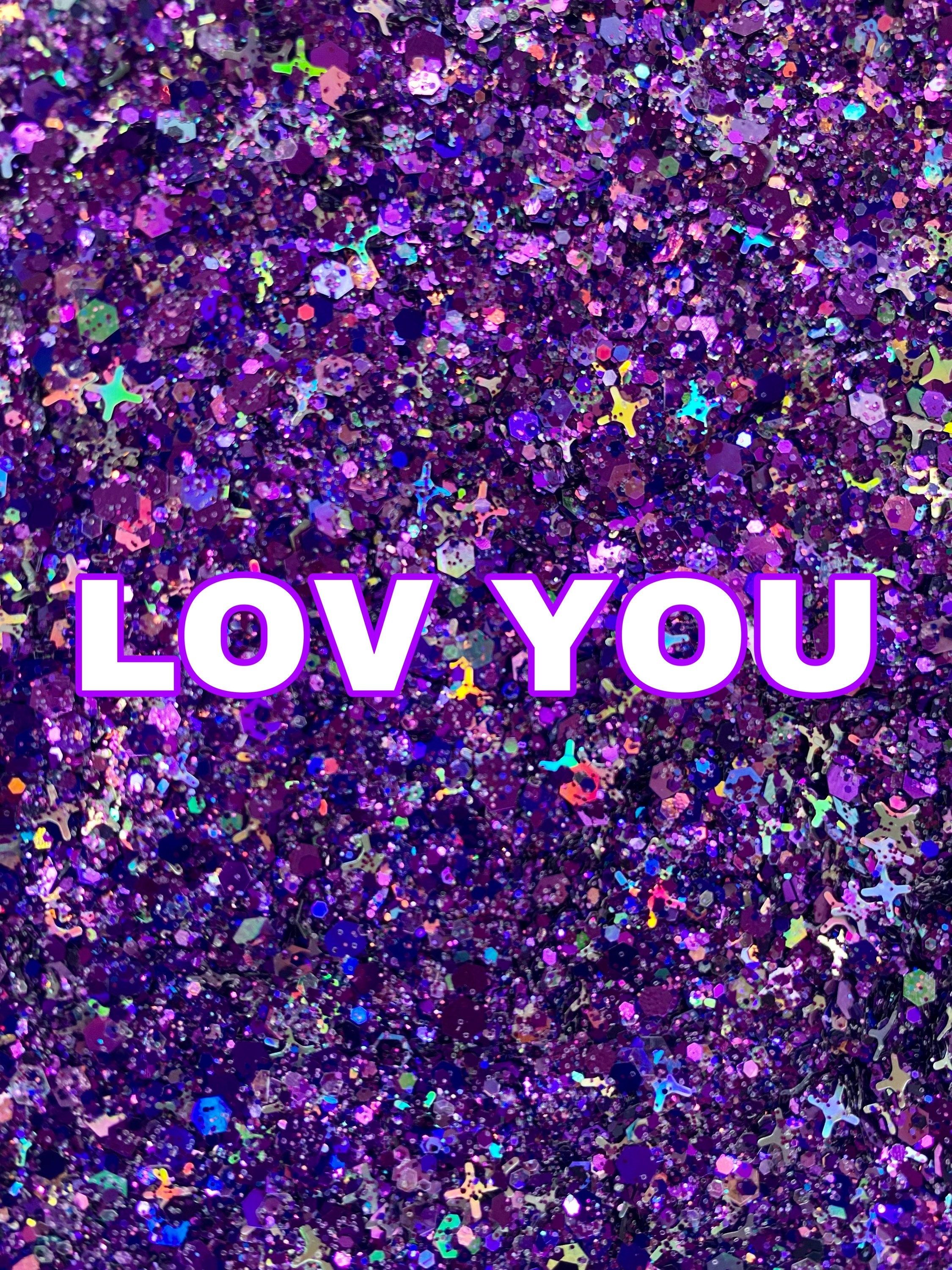 Glitzer Galaxy Hintergrundbild 2250x3000. LOV YOU Custom Purple Chunky Glitter Mix Custom Glitter