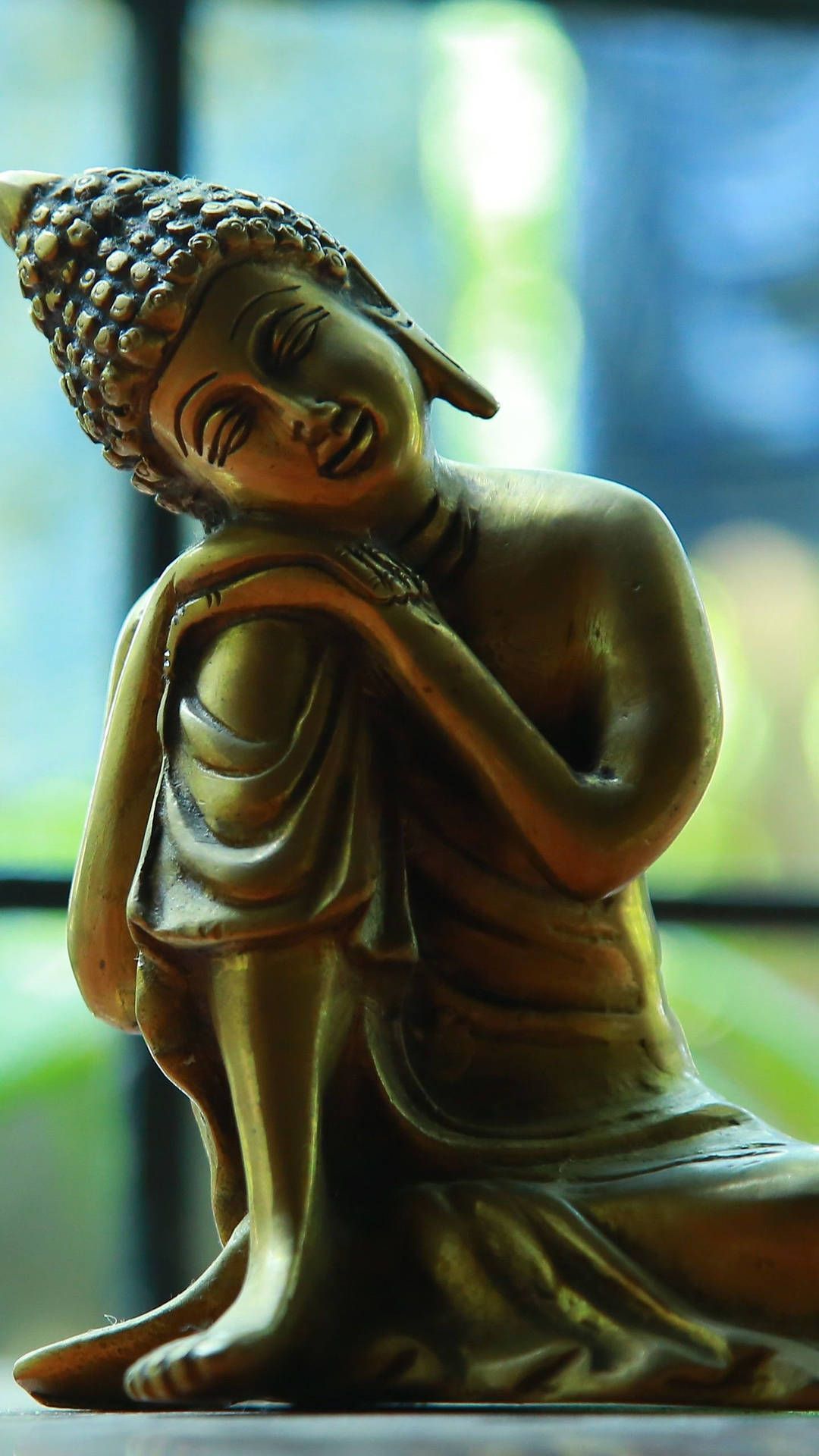  Buddhismus Hintergrundbild 1080x1920. Download God Mobile Buddha Gold Figurine Wallpaper
