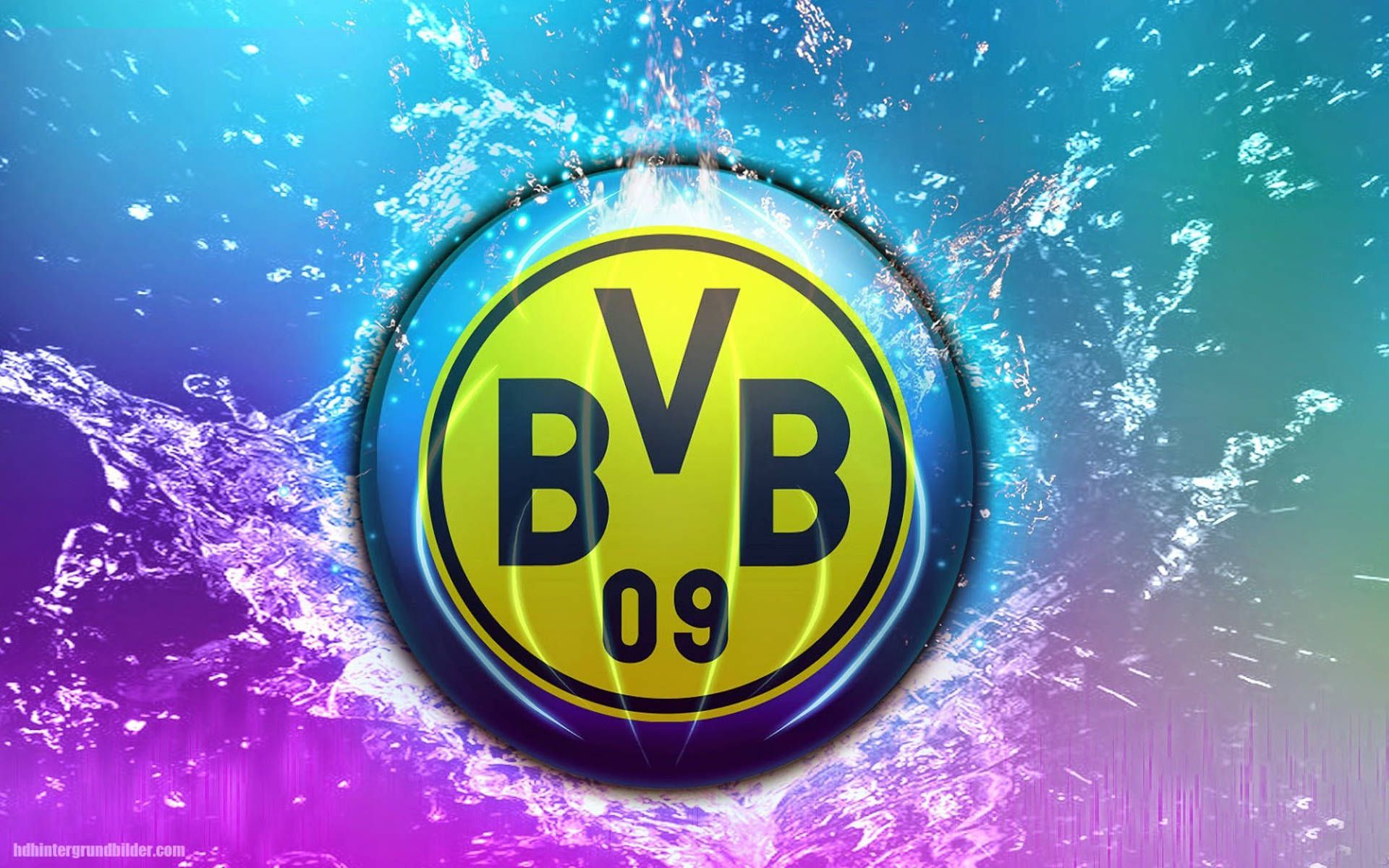 BVB HD Hintergrundbild 1920x1200. Download Borussia Dortmund Water Splash Wallpaper