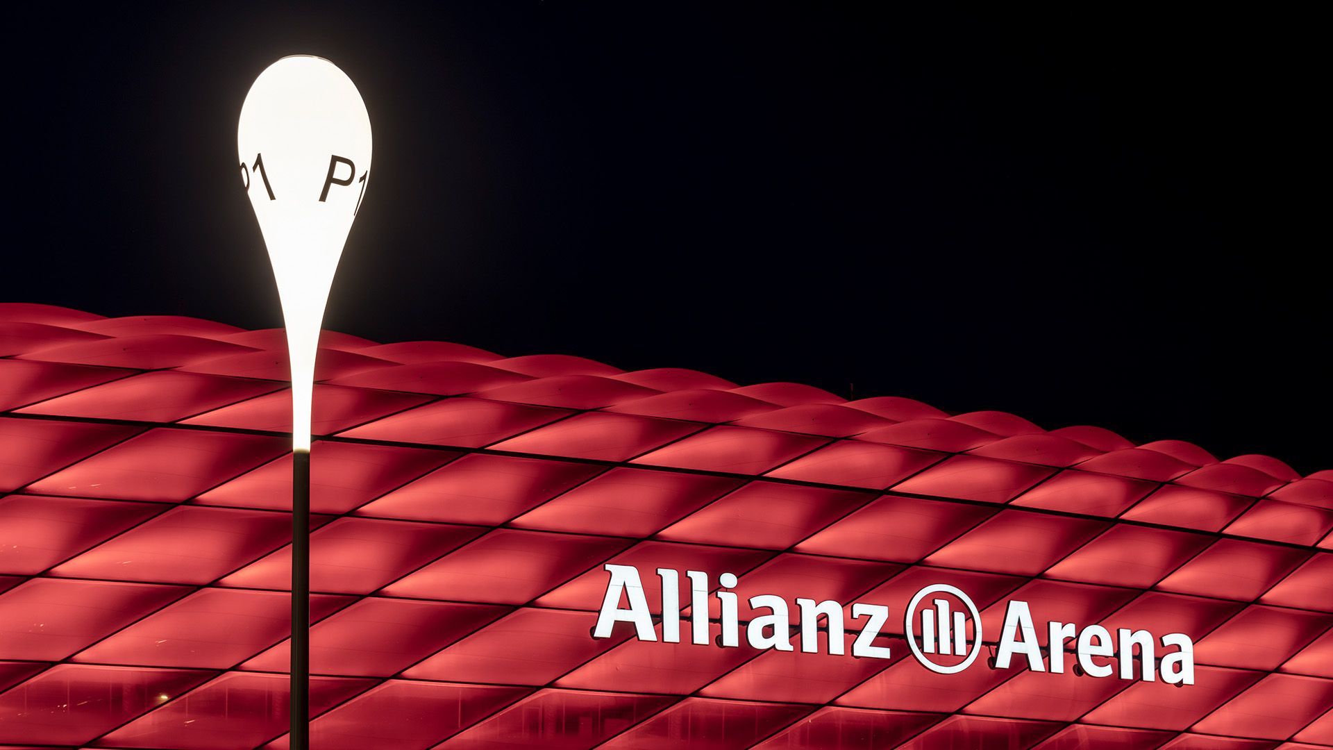  Allianz Hintergrundbild 1920x1080. Sonderlichtlösung für die Esplanade. FC Allianz Arena