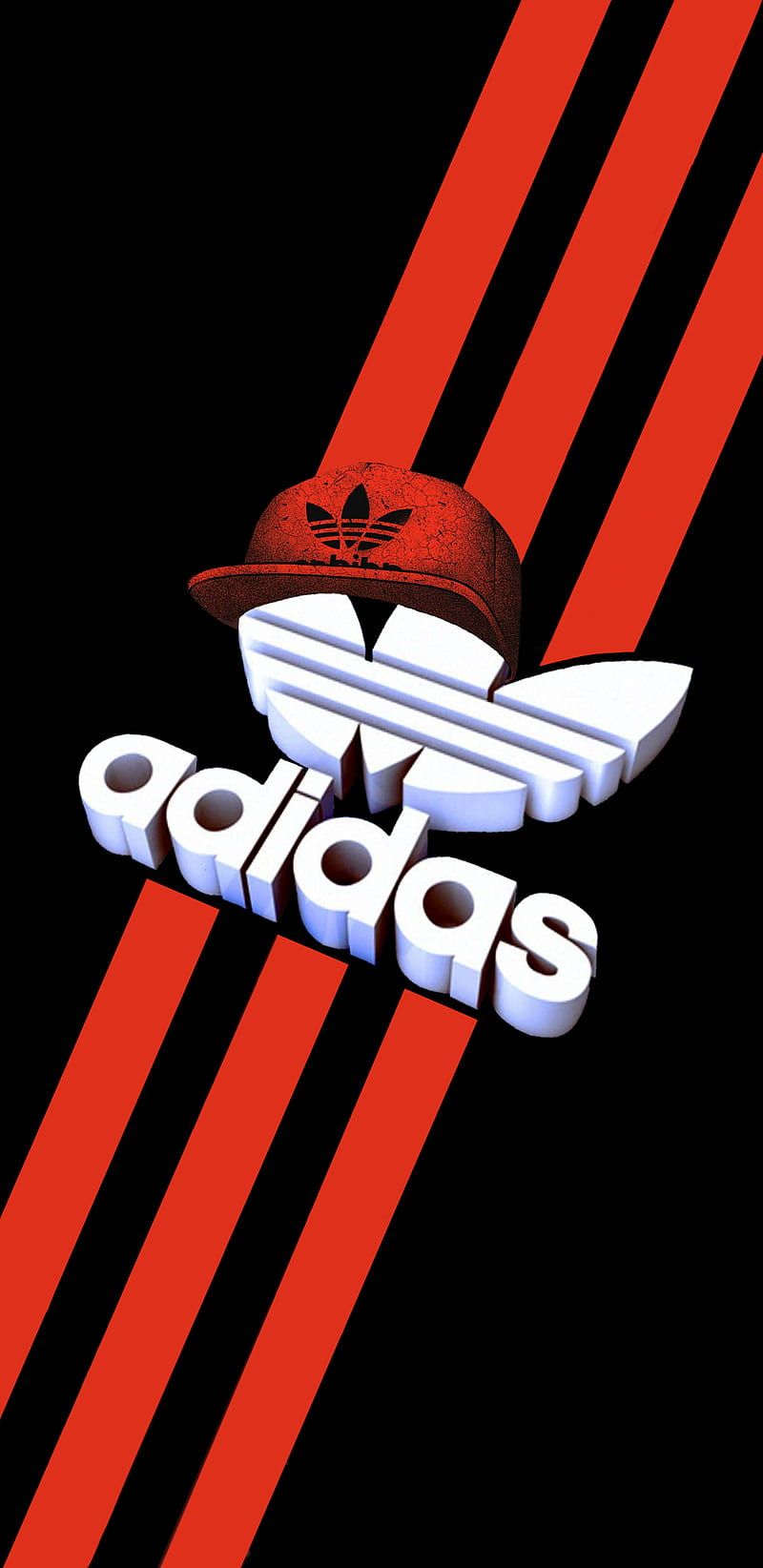  Adidas Hintergrundbild 800x1644. Adidas, brands, clean, hat, logos, red, stripes, HD phone wallpaper