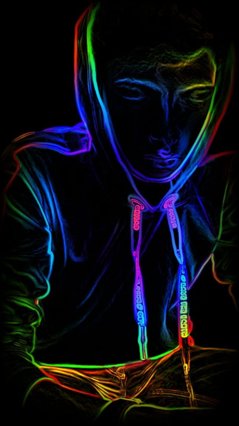 Coole Neon Hintergrundbild 800x1422. Neon boy, aesthetic, black, black, colourful, cool, deep, neonboy, neon, HD phone wallpaper