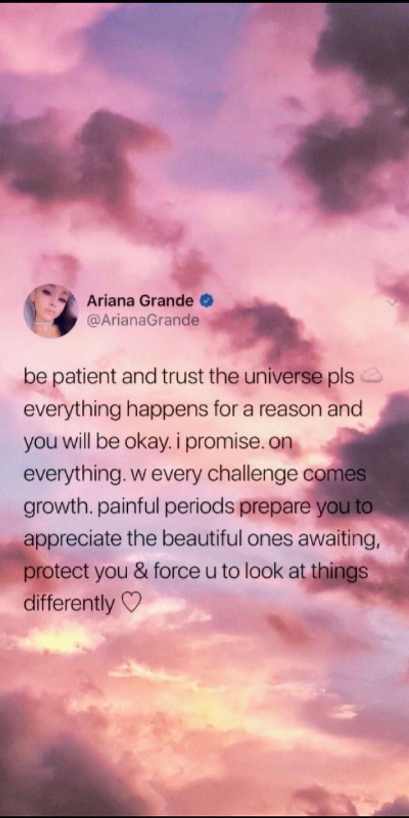  Ariana Grande Hintergrundbild 800x1600. Ariana Grande, clouds, grande, love, nature, pink, quote, tears, trust, tweet, HD phone wallpaper
