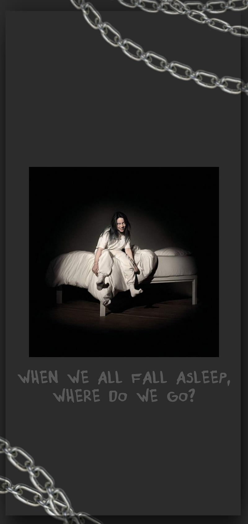  Billie Eilish Hintergrundbild 800x1689. Billie Eilish, aesthetic, alma, black, dark, medo, scriptures, when we all fall asleep, HD phone wallpaper