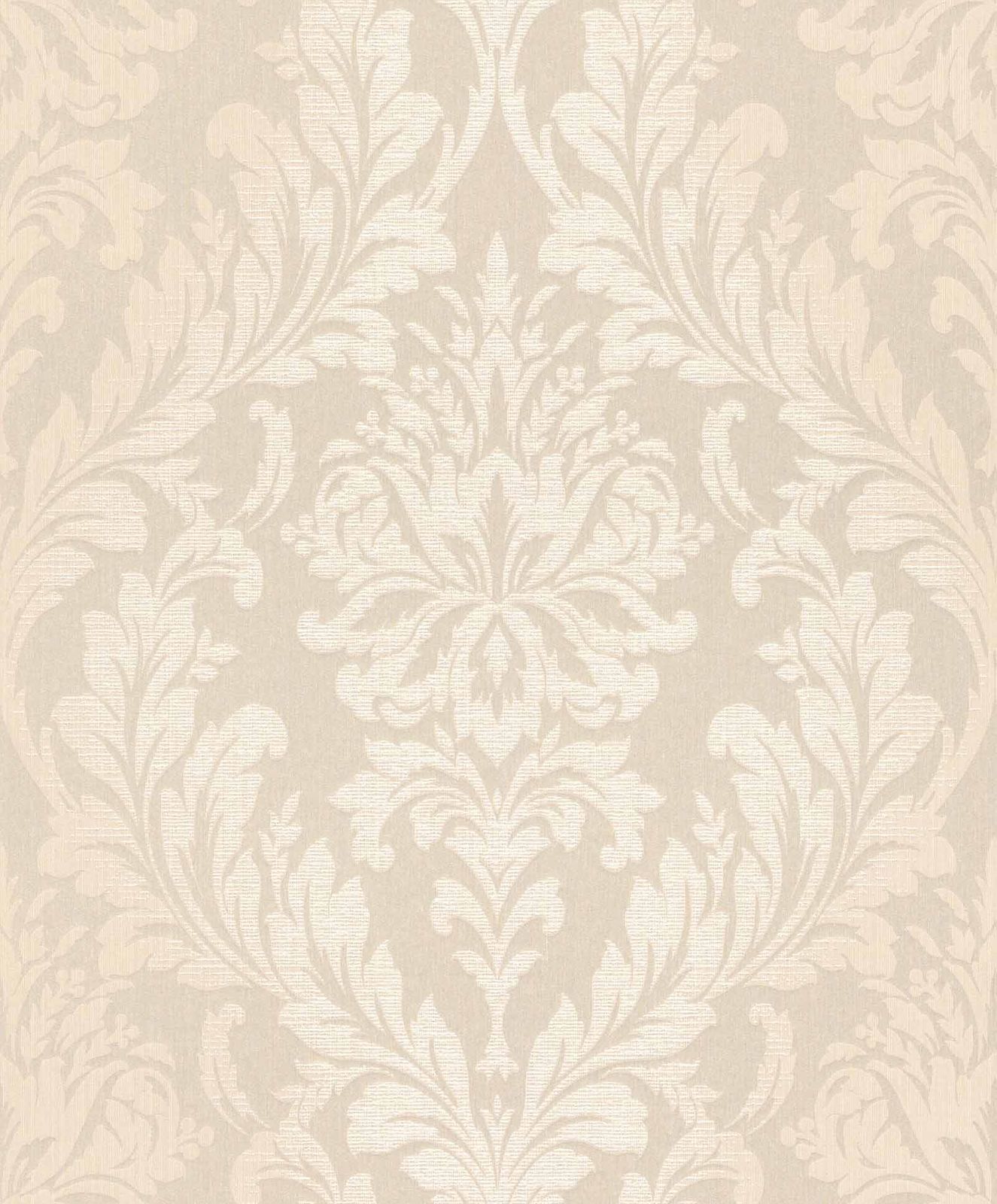 Creme Hintergrundbild 1325x1600. Textile Wallpaper Large Ornament cream gloss 086323