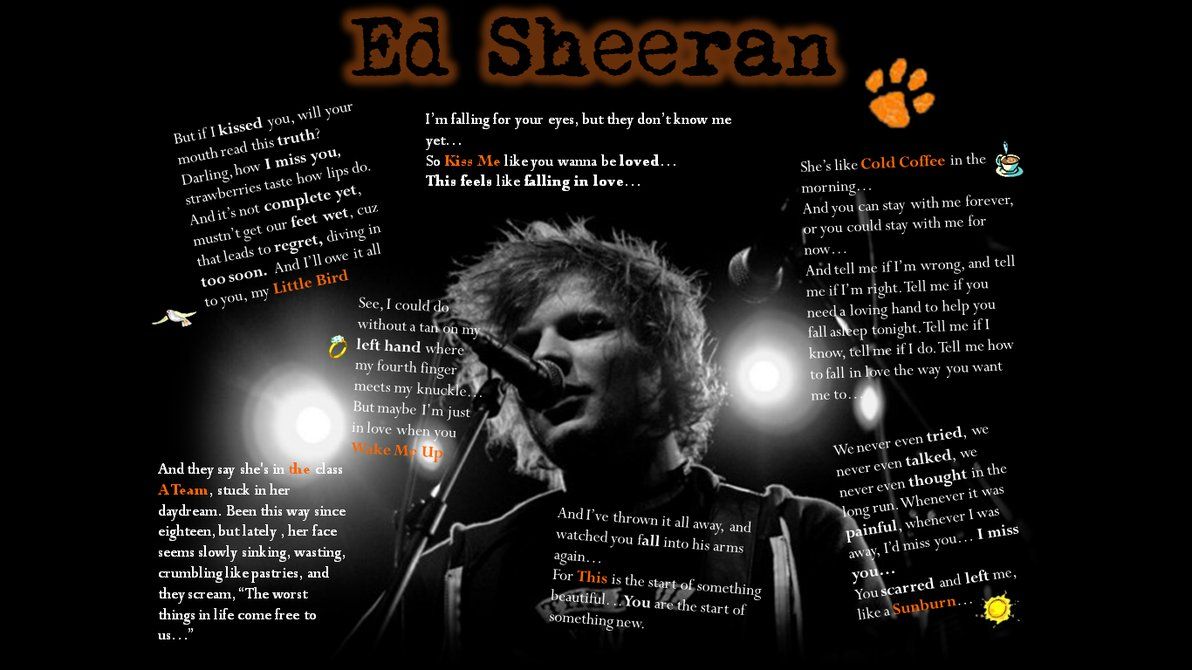  Ed Sheeran Hintergrundbild 1192x670. Ed Sheeran Lyrics Wallpaper