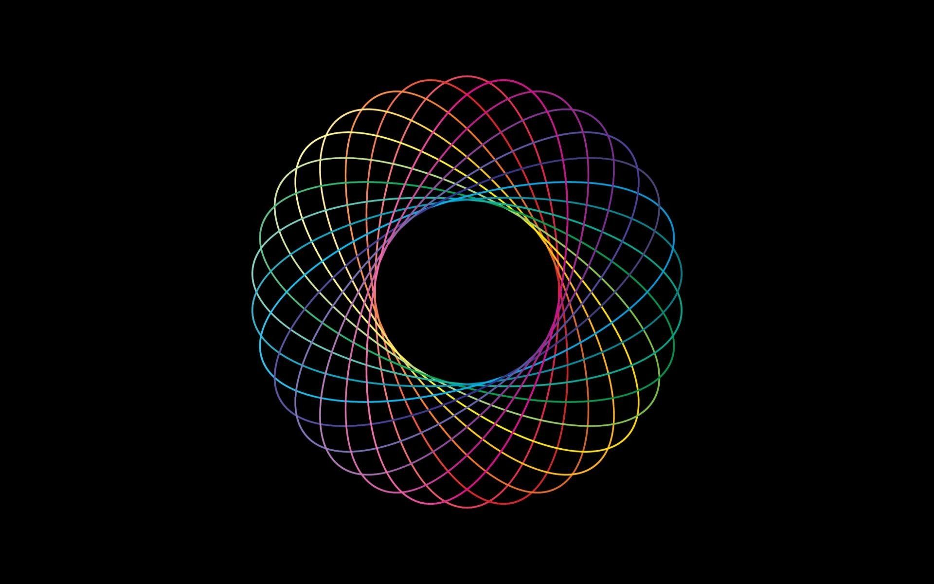  Farbige Kreise Hintergrundbild 1920x1200. Wallpaper design, schatten, scope, kreise, spirale für Desktop