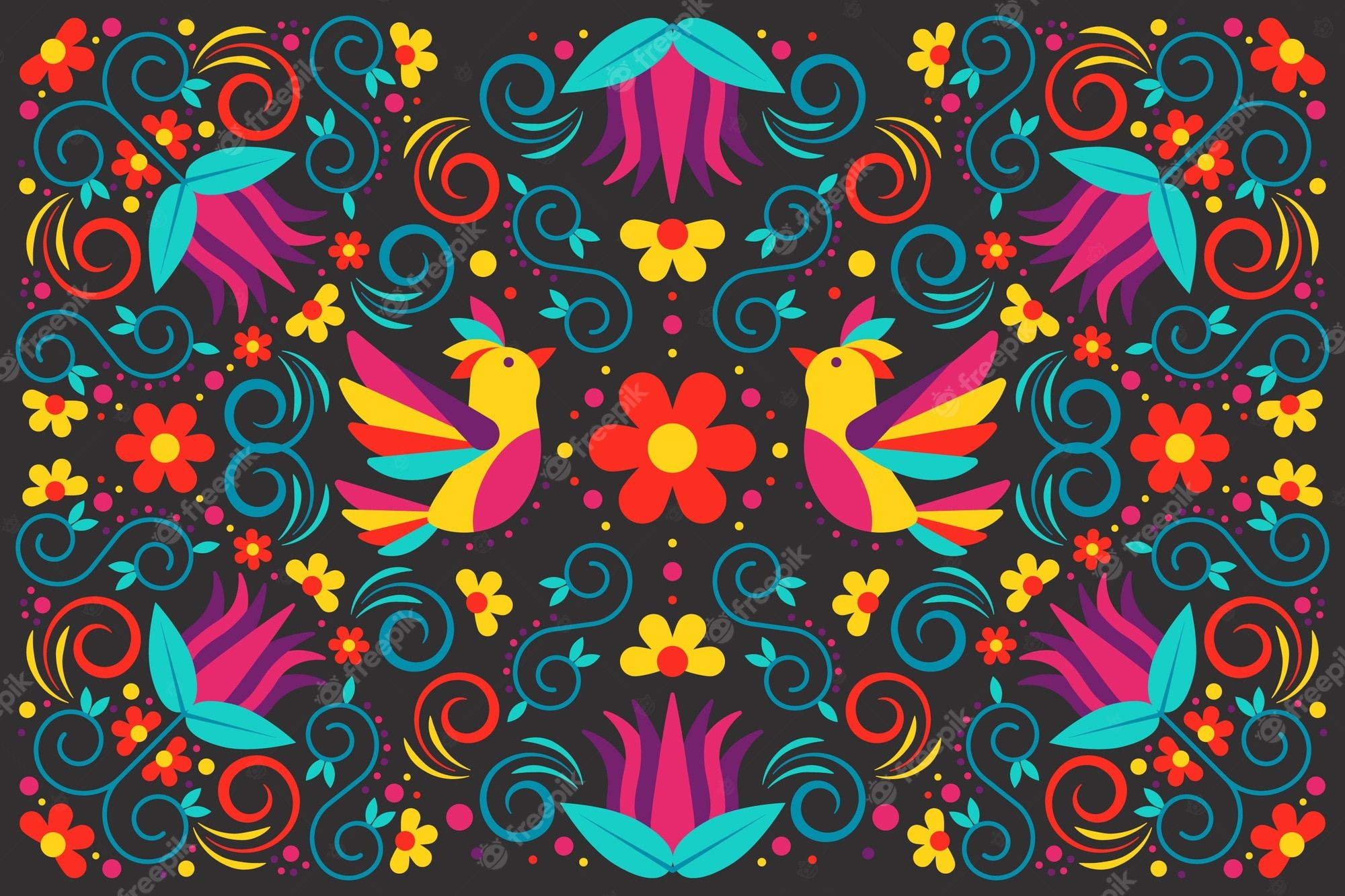  Farbige Kreise Hintergrundbild 2000x1333. Mehrfarbige mexikanische tapete