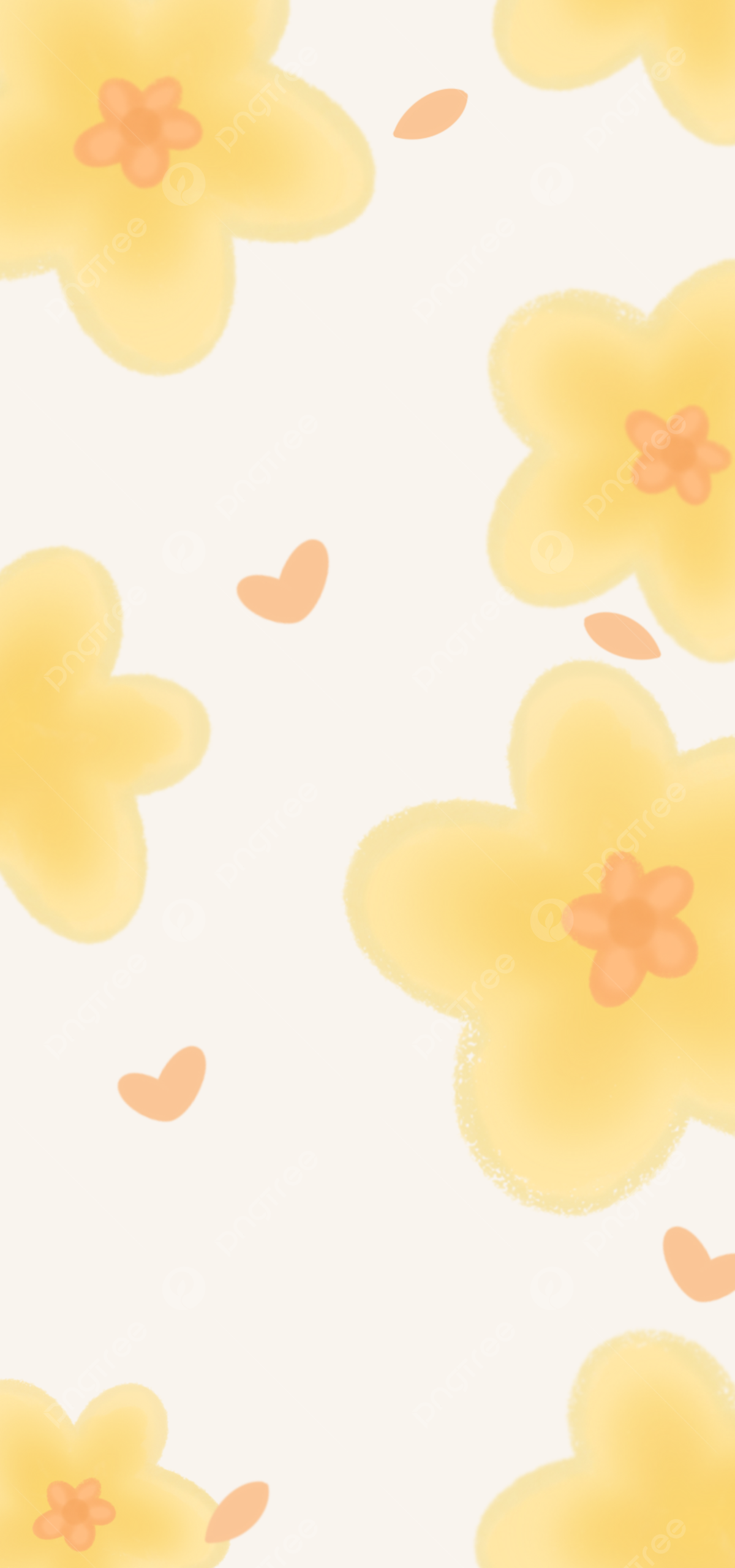  Ruhiges Hintergrundbild 1200x2560. Ästhetik Der Gelben Blumentapete Hintergrund Hintergrundbild zum kostenlosen Download