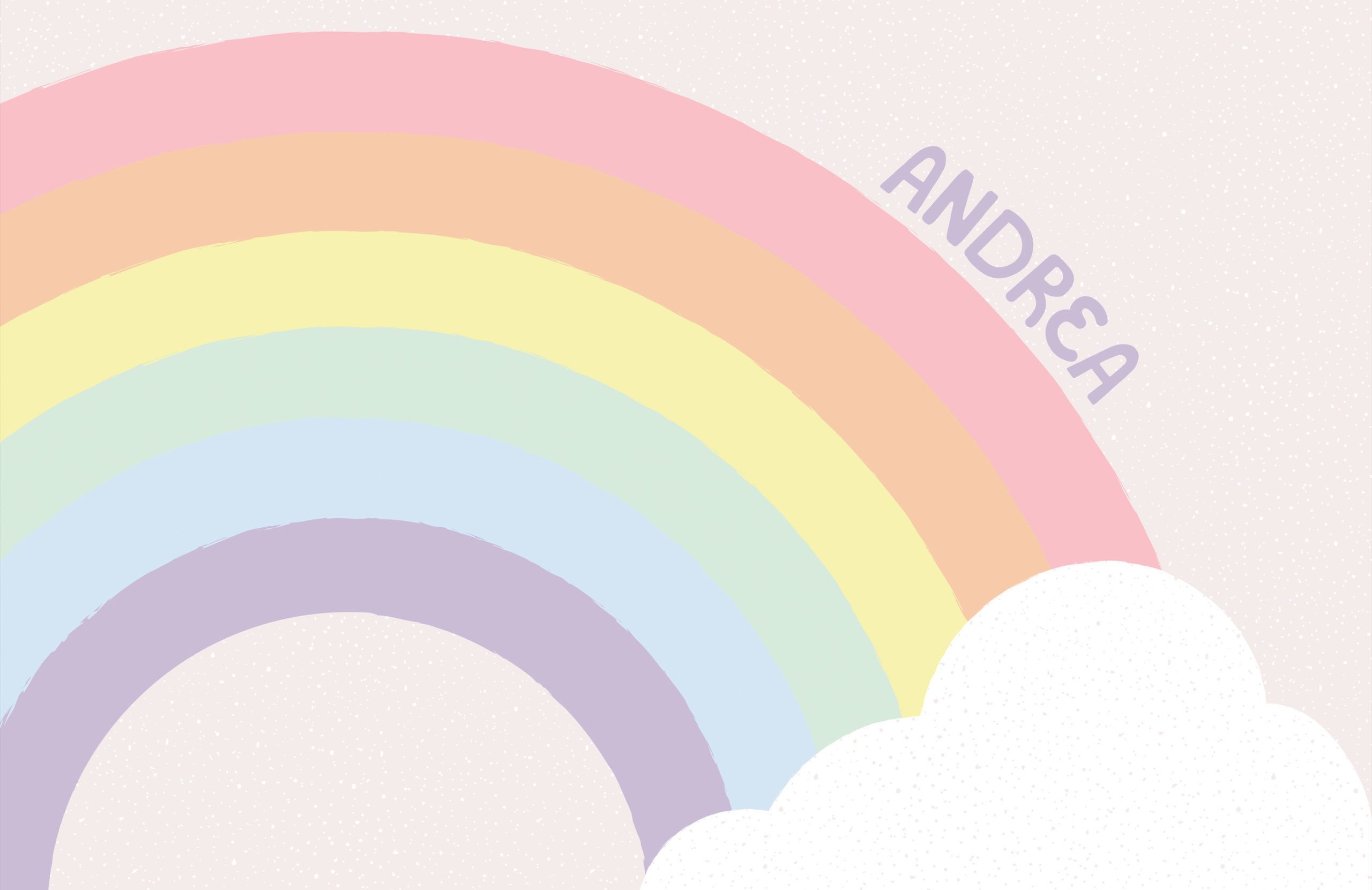  Regenbogen Hintergrundbild 2560x1661. Fototapete Pastell Regenbogen Personalisiert Für Kinder