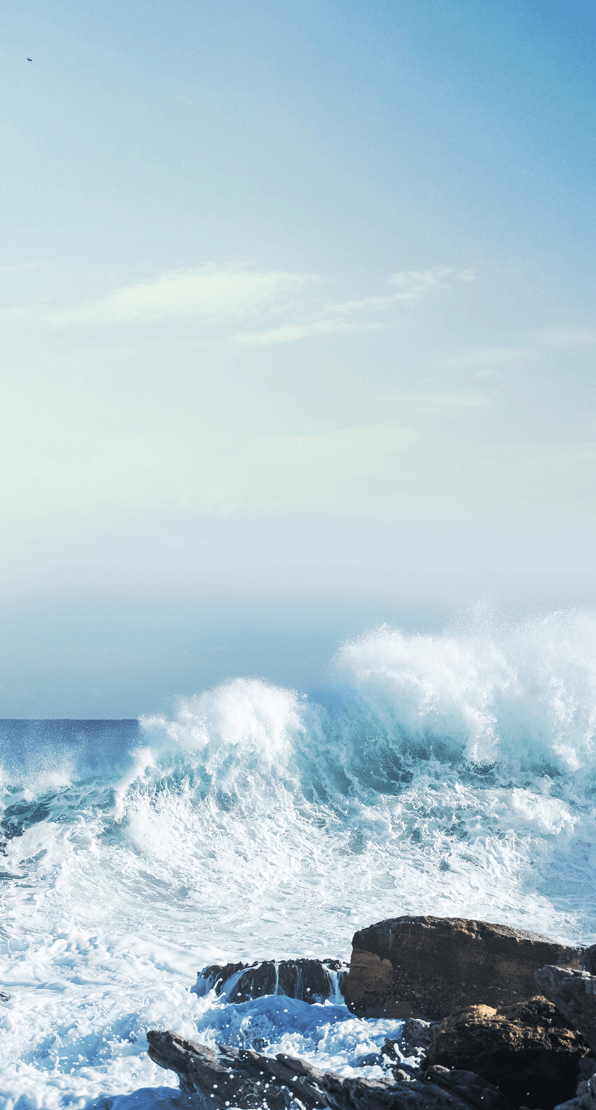  Ozean Hintergrundbild 854x1590. Ocean Light Blue Aesthetic Wallpaper