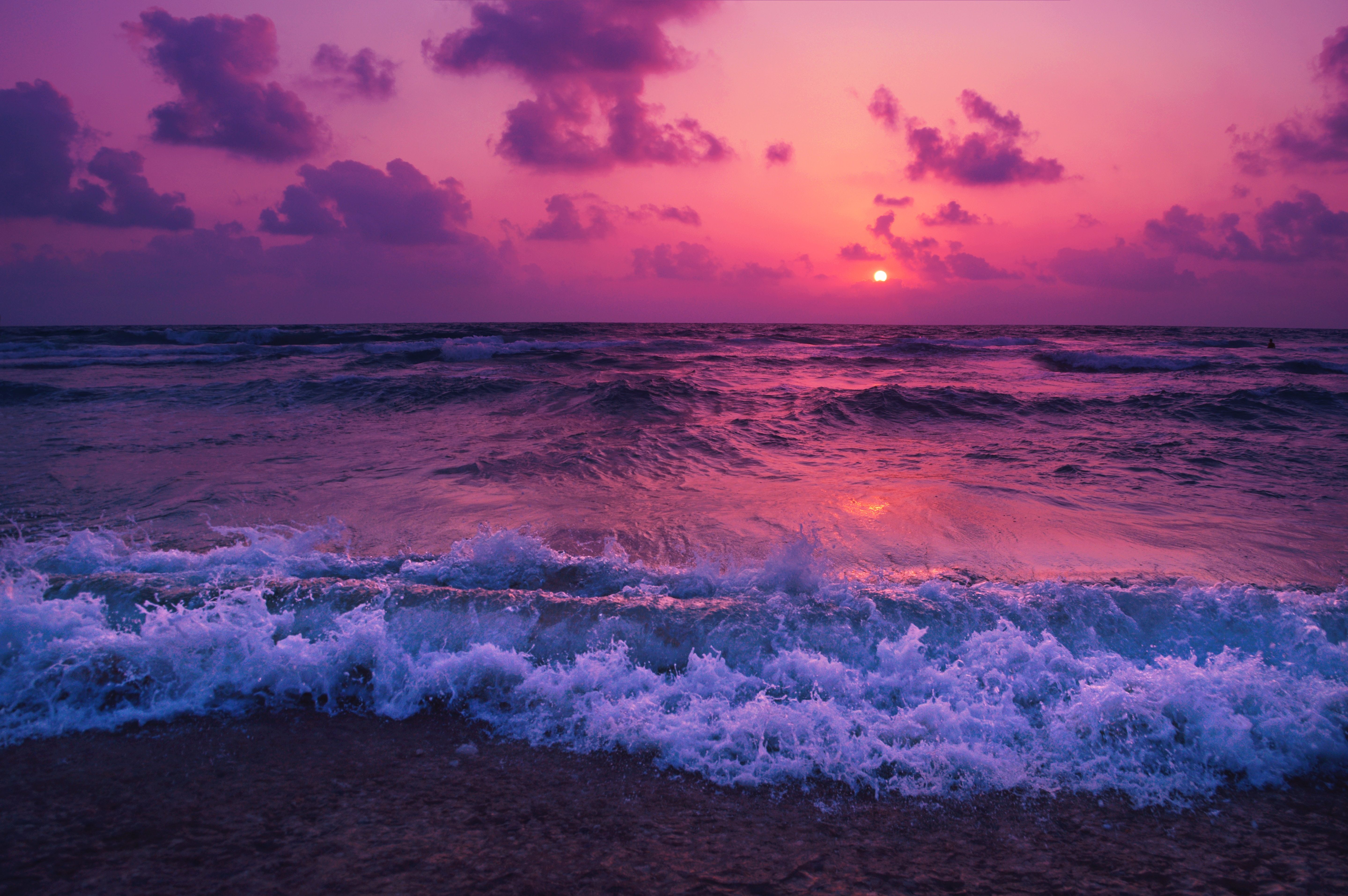  Sonnenaufgang Hintergrundbild 5758x3829. Kostenlose Hintergrundbilder Sonnenuntergang, Strand, Wind Welle, Meer, Horizont, Bilder Für Ihren Desktop Und Fotos