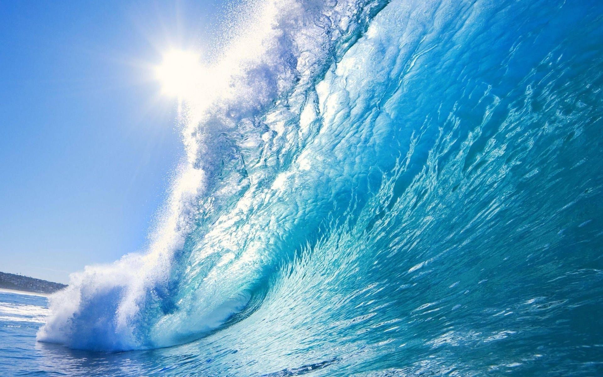  Ozean Hintergrundbild 1920x1200. Download Bright And Aesthetic Ocean Waves Wallpaper