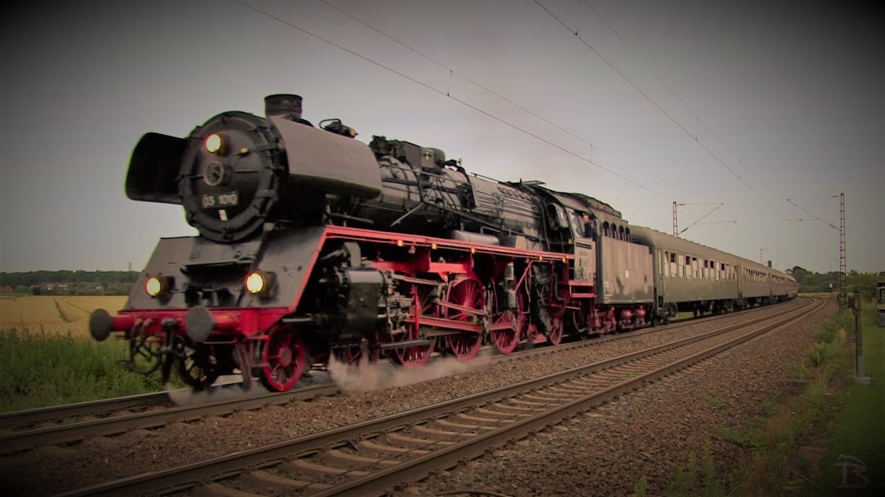  Dampflok Hintergrundbild 1280x720. Fascination. Heavy steam express trains with 3 cylinder locomotive 03 1010