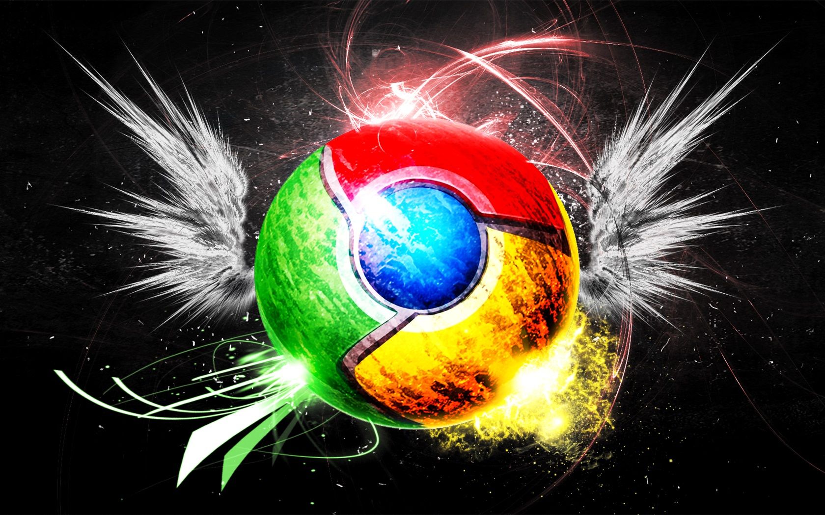 Google Hintergrundbild 1680x1050. Google Chrome Logo, kreativ, flügel, bunt 1920x1080 Full HD 2K Hintergrundbilder, HD, Bild