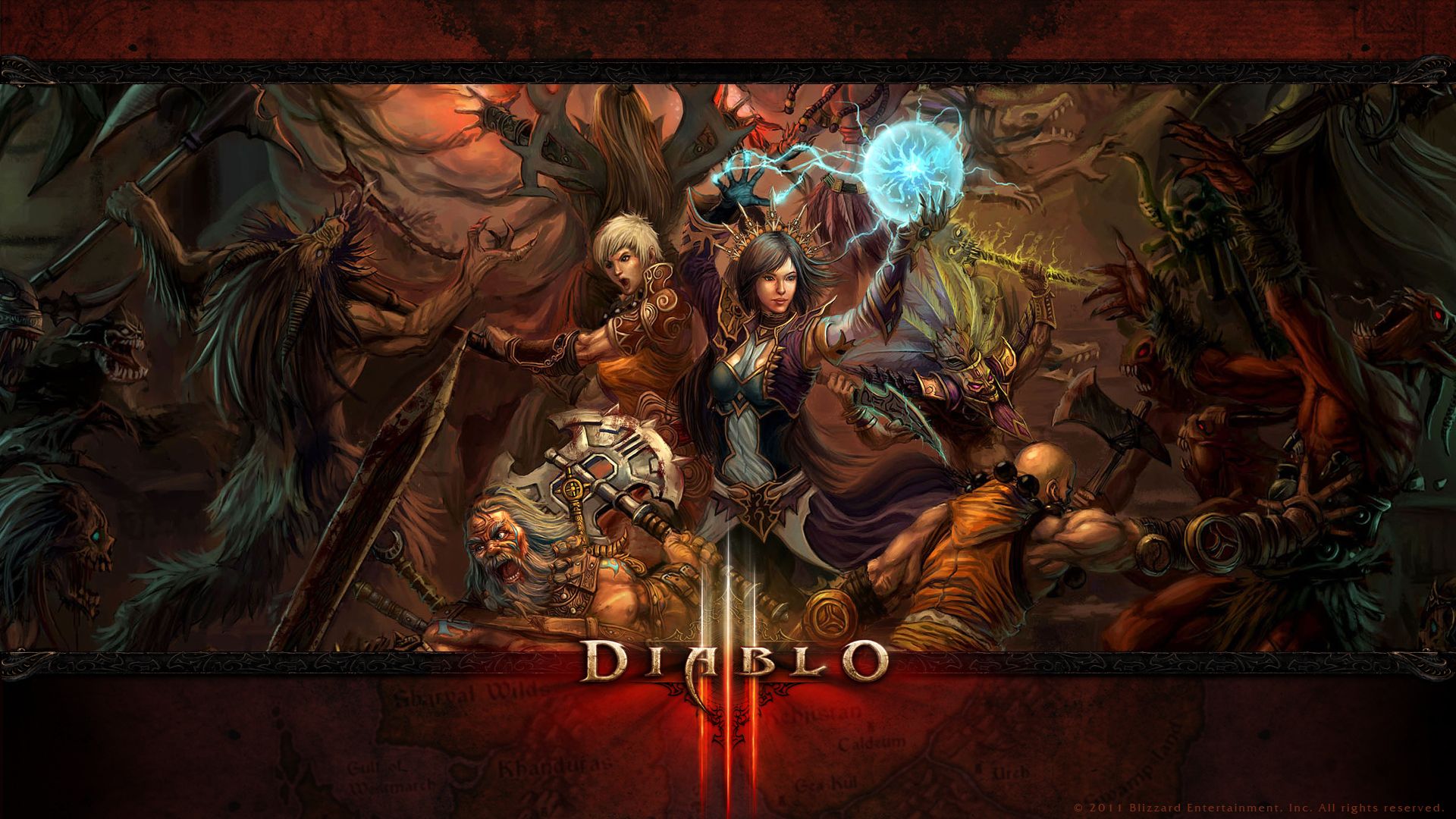  Diablo 3 1920x1080 Hintergrundbild 1920x1080. Diablo 3 Battle wallpaper. Diablo 3 Battle