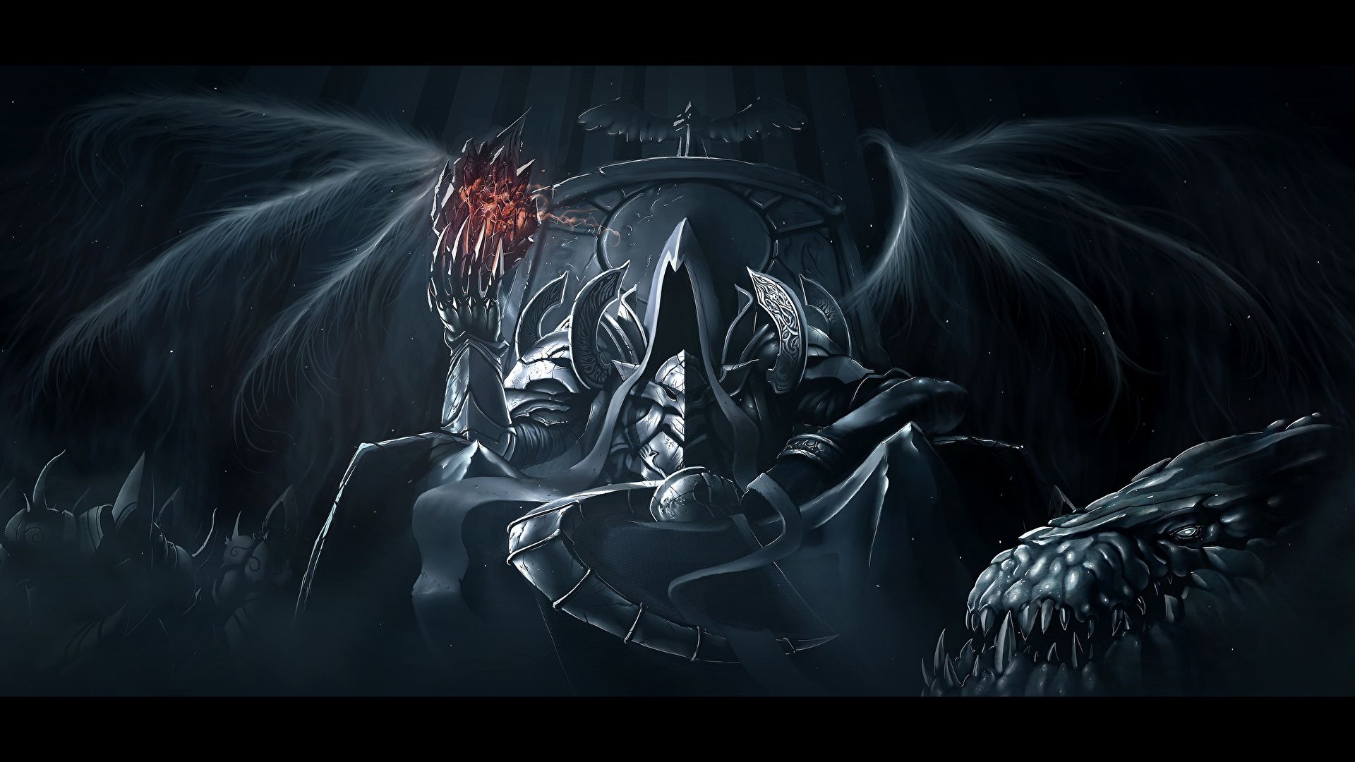  Diablo 3 1920x1080 Hintergrundbild 1920x1080. Fotos von Diablo III Dämon Thron Flügel Reaper of Souls, 1920x1080