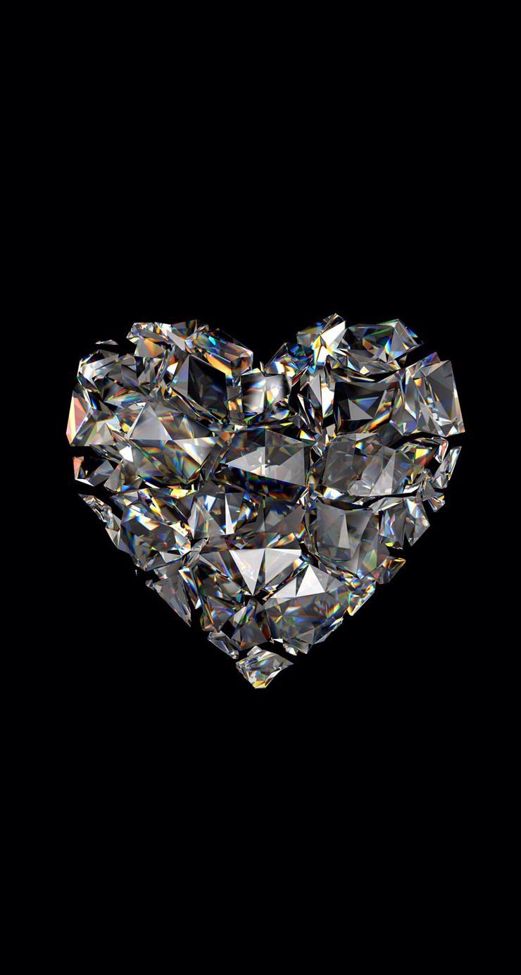  Diamant Hintergrundbild 740x1384. Diamond heart. Heart wallpaper, Diamond wallpaper, Diamond heart