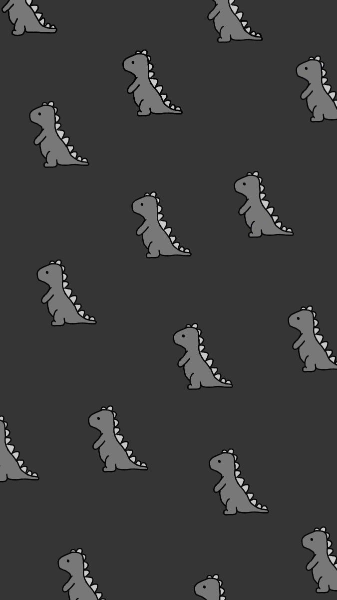  Dino Hintergrundbild 675x1200. Dino's black and white. Dinosaur wallpaper, Dark wallpaper iphone, Wallpaper iphone cute