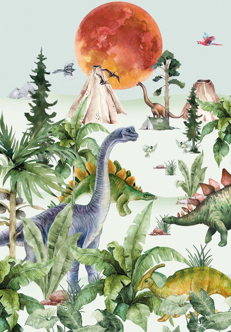  Dino Hintergrundbild 740x1063. Dinosaur Wallpaper Mural