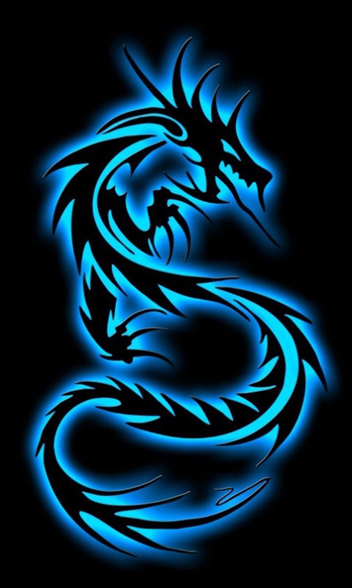  Drachen Hintergrundbild 720x1200. Dragon Wallpaper 186. Tribal dragon tattoos, Dragon image, Neon wallpaper