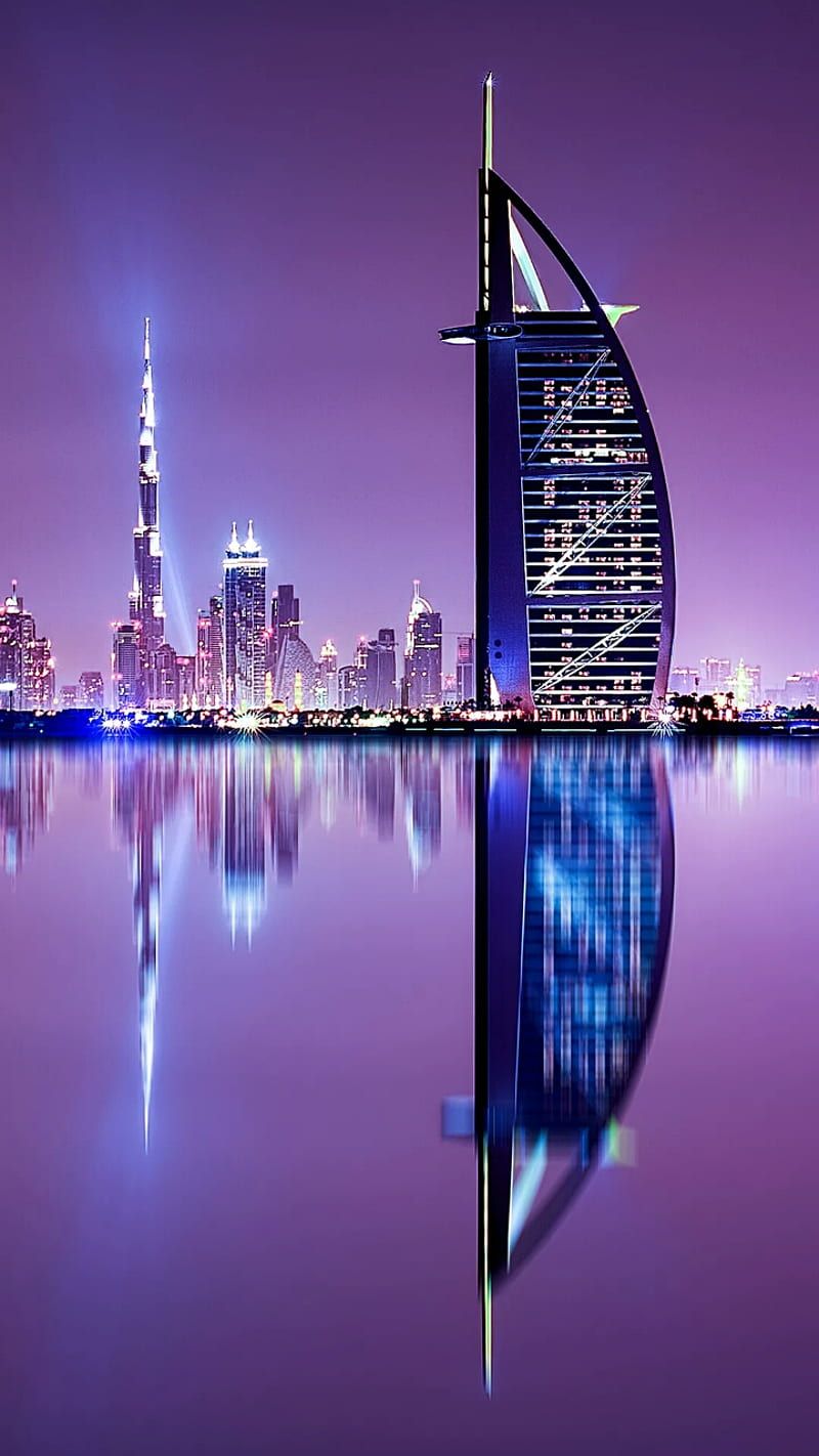  Dubai Hintergrundbild 800x1422. Dubai Night, lake, HD phone wallpaper