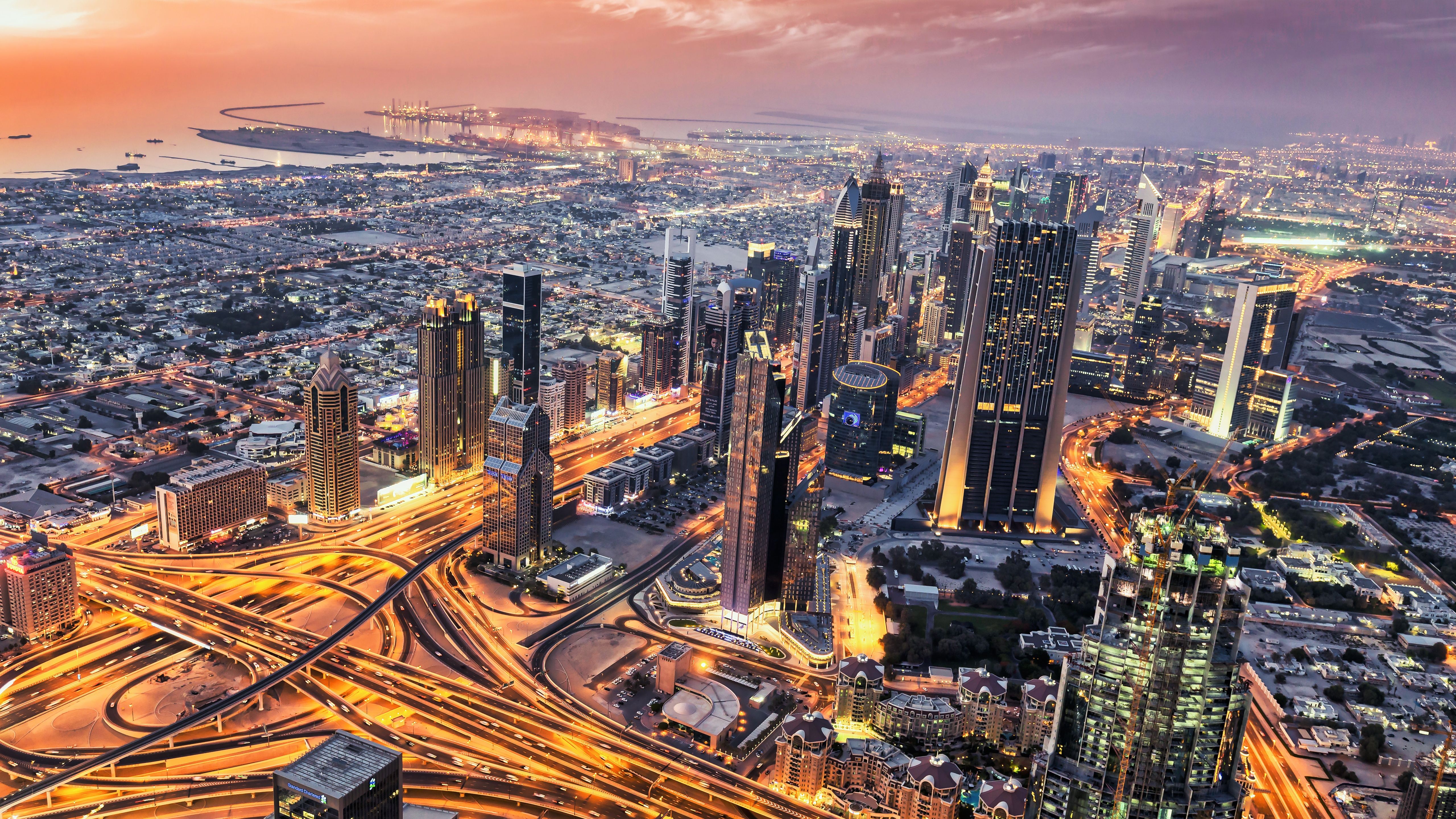 Dubai Hintergrundbild 5120x2880. Dubai Wallpaper 4K, Aerial view, Cityscape, World