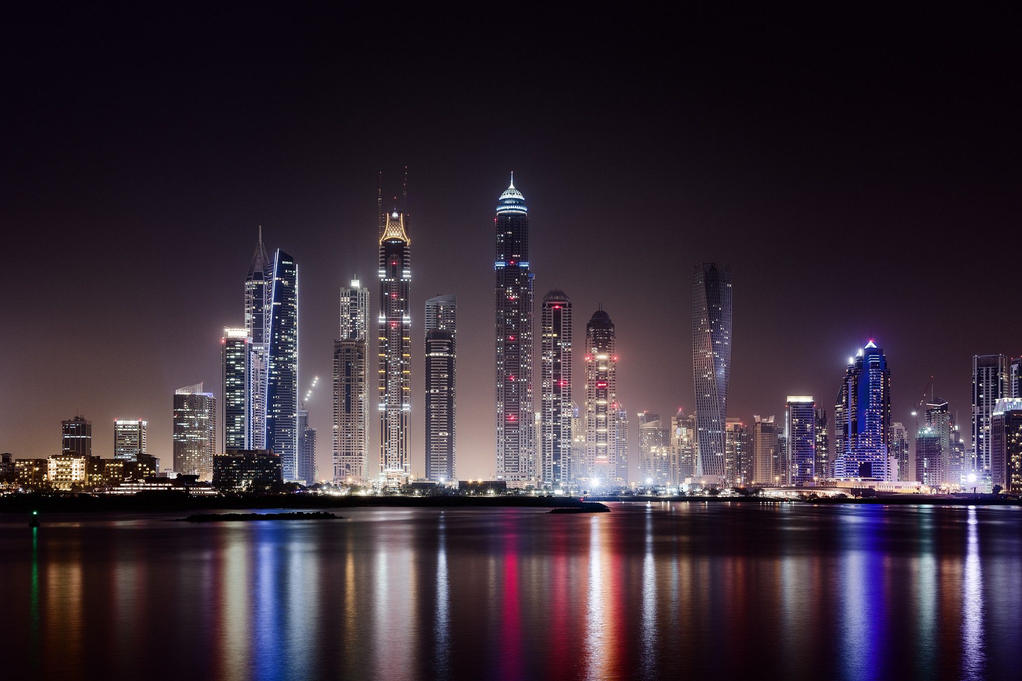  Dubai Hintergrundbild 2048x1365. city, Dubai, city night wallpaper, hd, skyscraper, lights