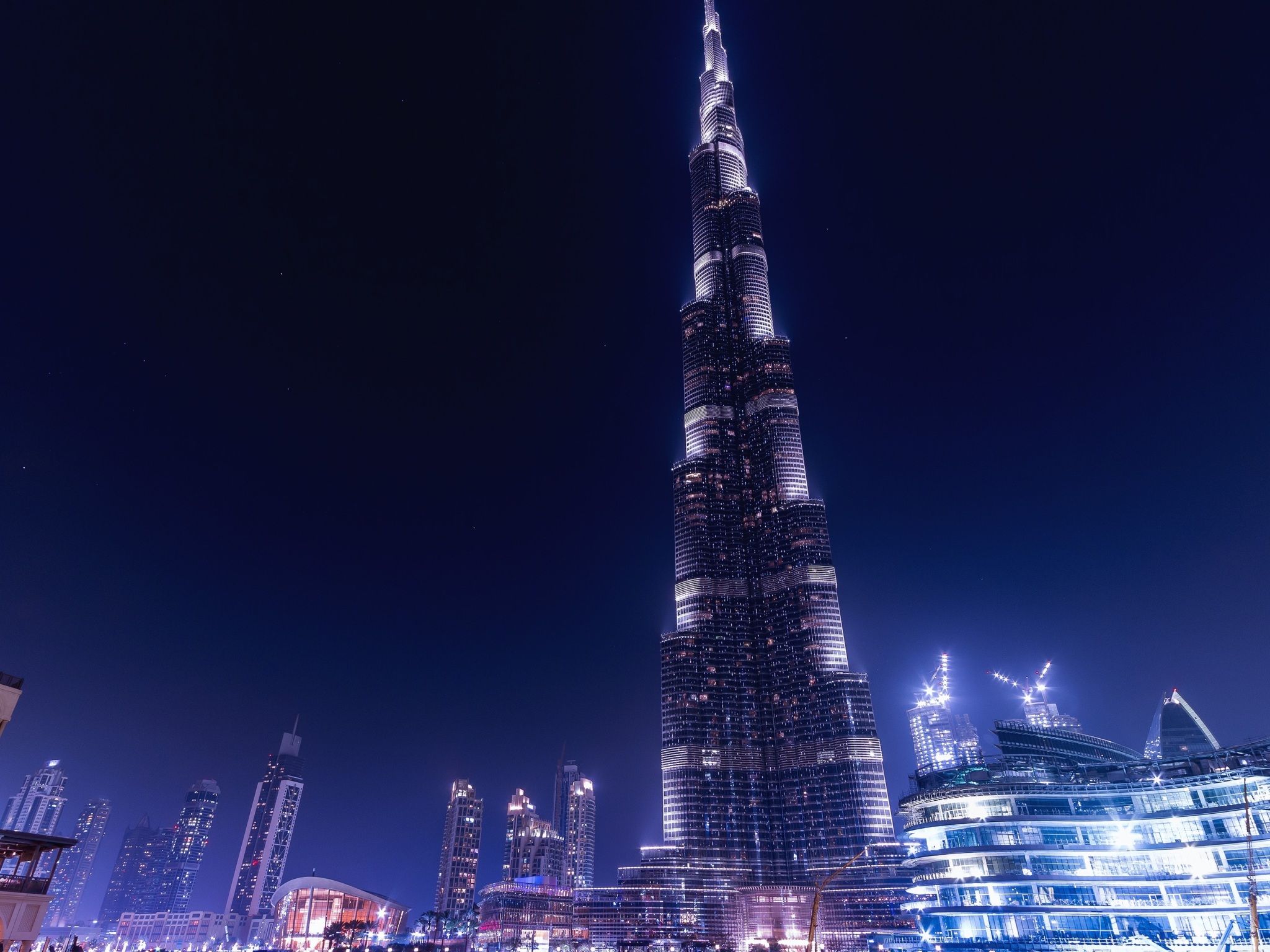  Dubai Hintergrundbild 2048x1536. Wallpaper 4k Burj Khalifa Dubai Night Wallpaper