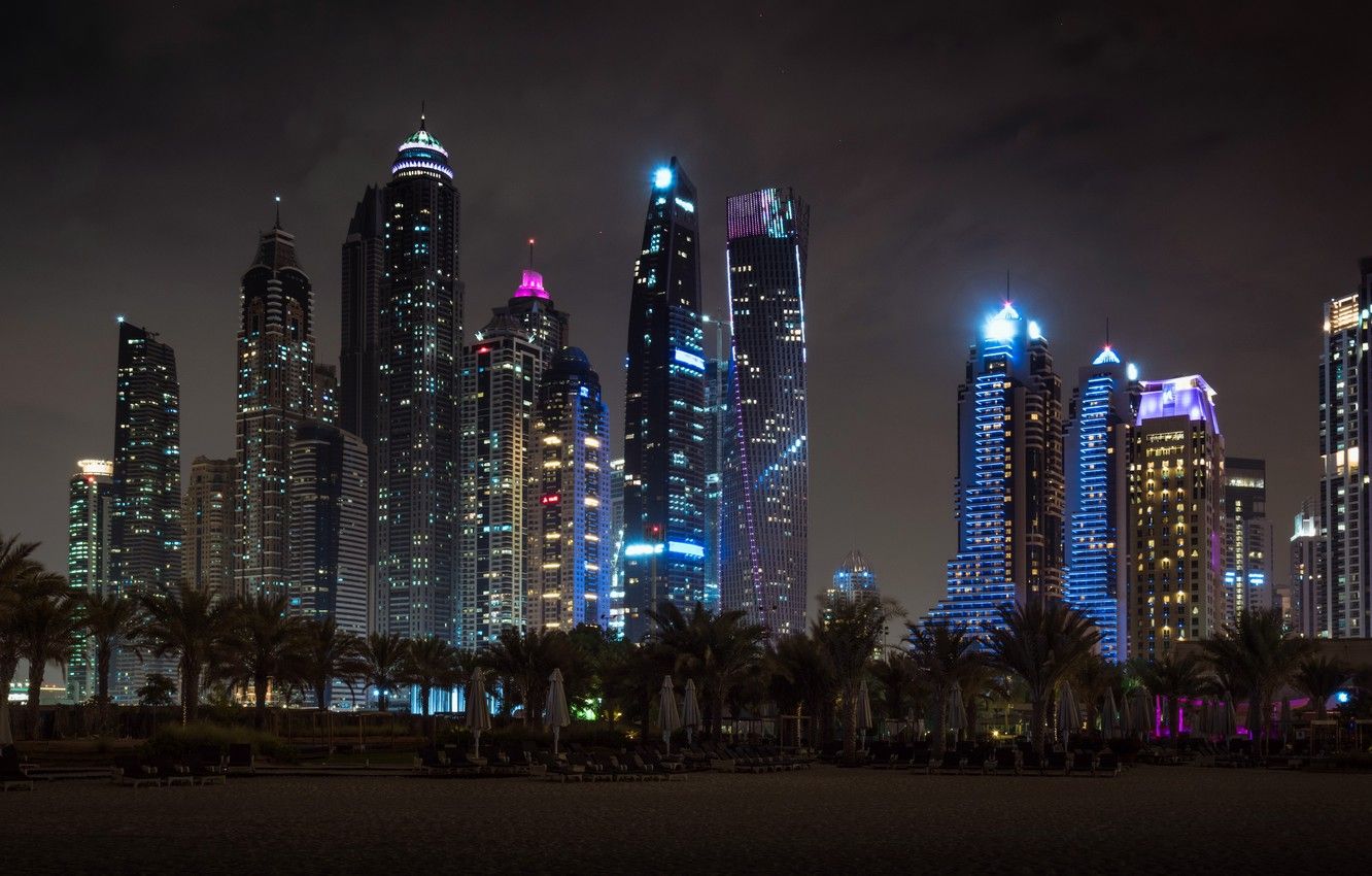  Dubai Hintergrundbild 1332x850. Wallpaper night, the city, Dubai image for desktop, section город