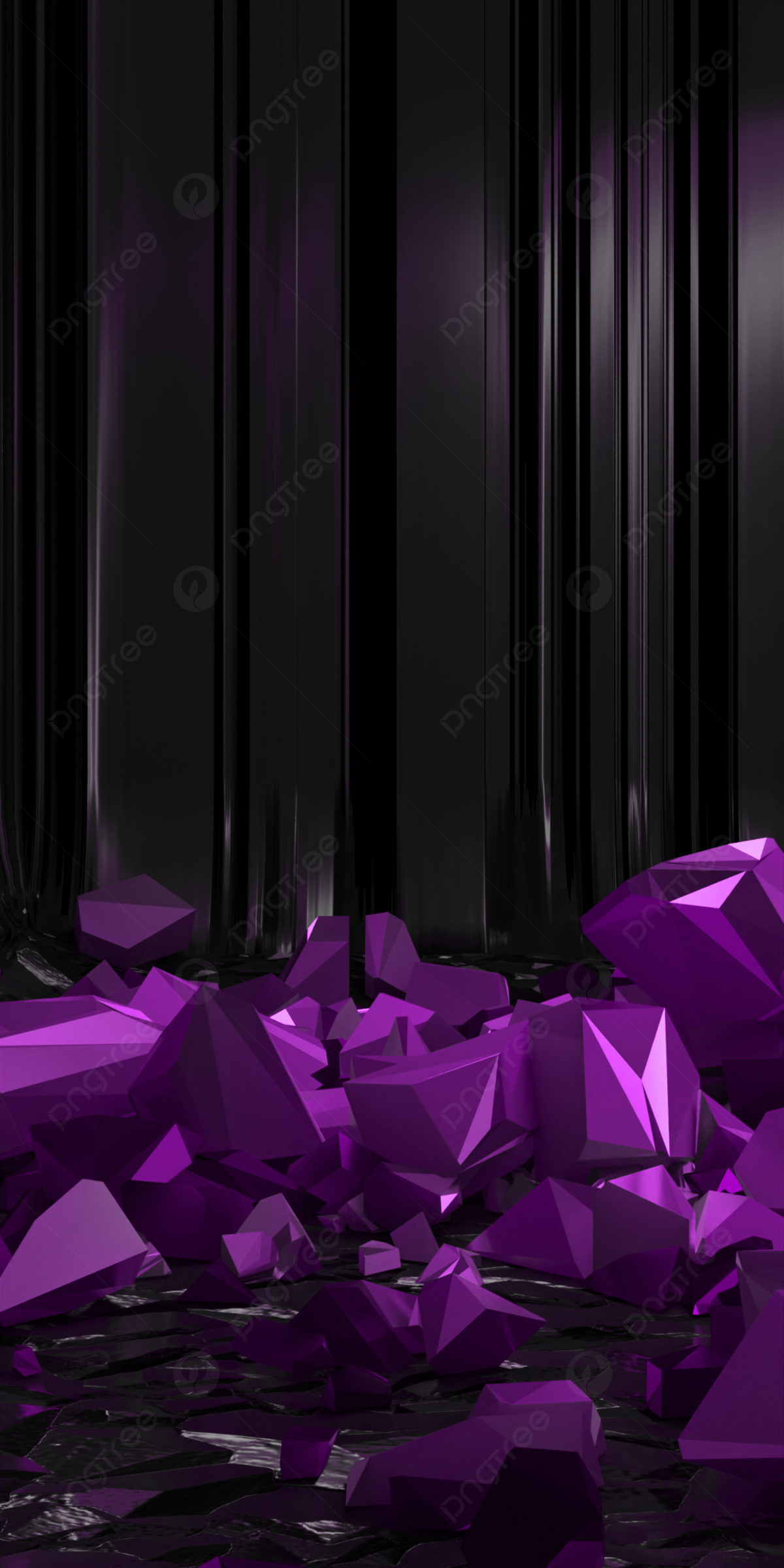  Dunkles Hintergrundbild 1200x2400. Edelsteine ​​kristallstein Tapetenhintergrund Lila Dunkel Mit Der Wand Hintergrundbild zum kostenlosen Download