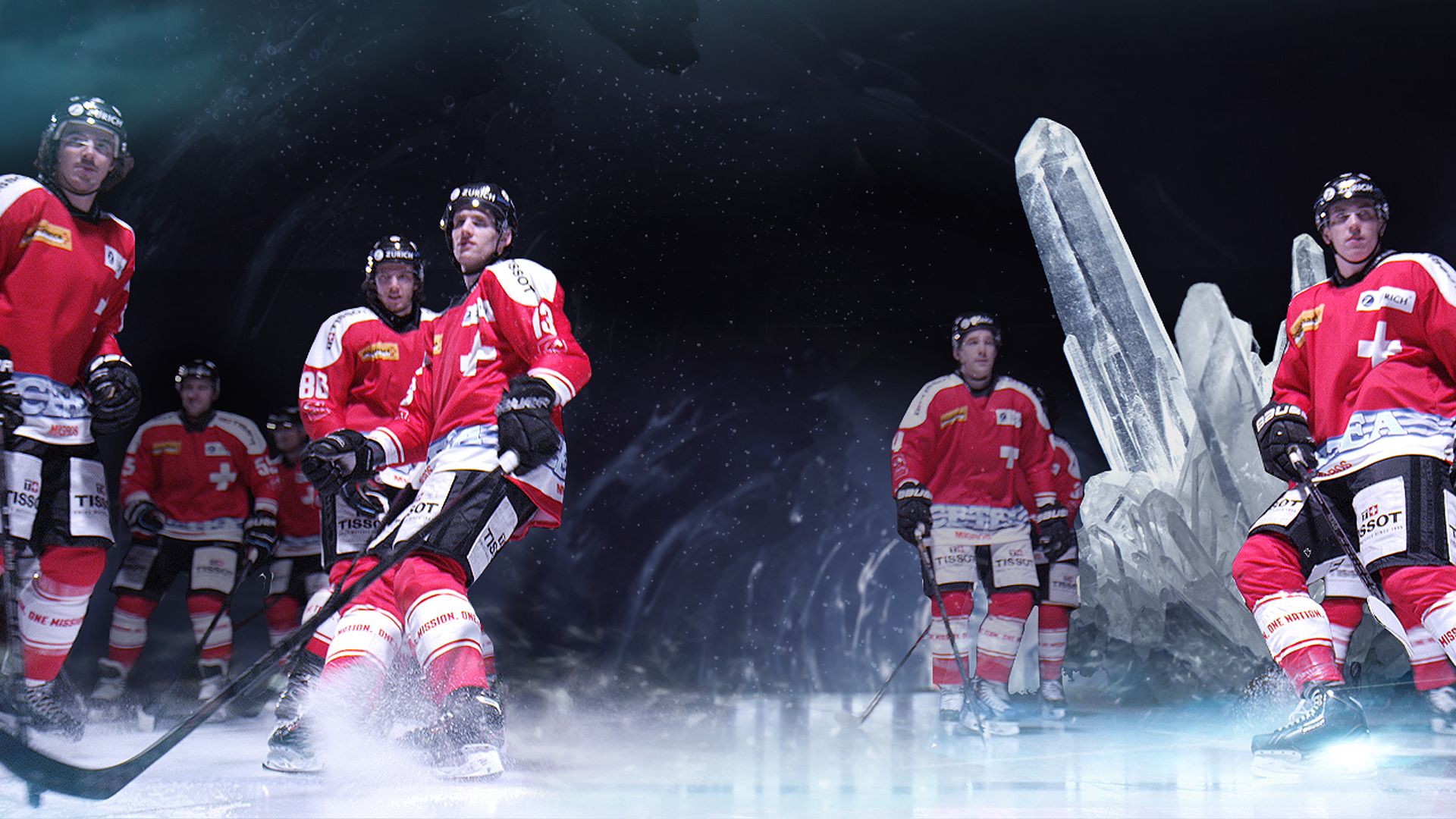  Eishockey Hintergrundbild 1920x1080. chemicalbox. motion design 3D animation. Swiss Ice Hockey Road to Minsk
