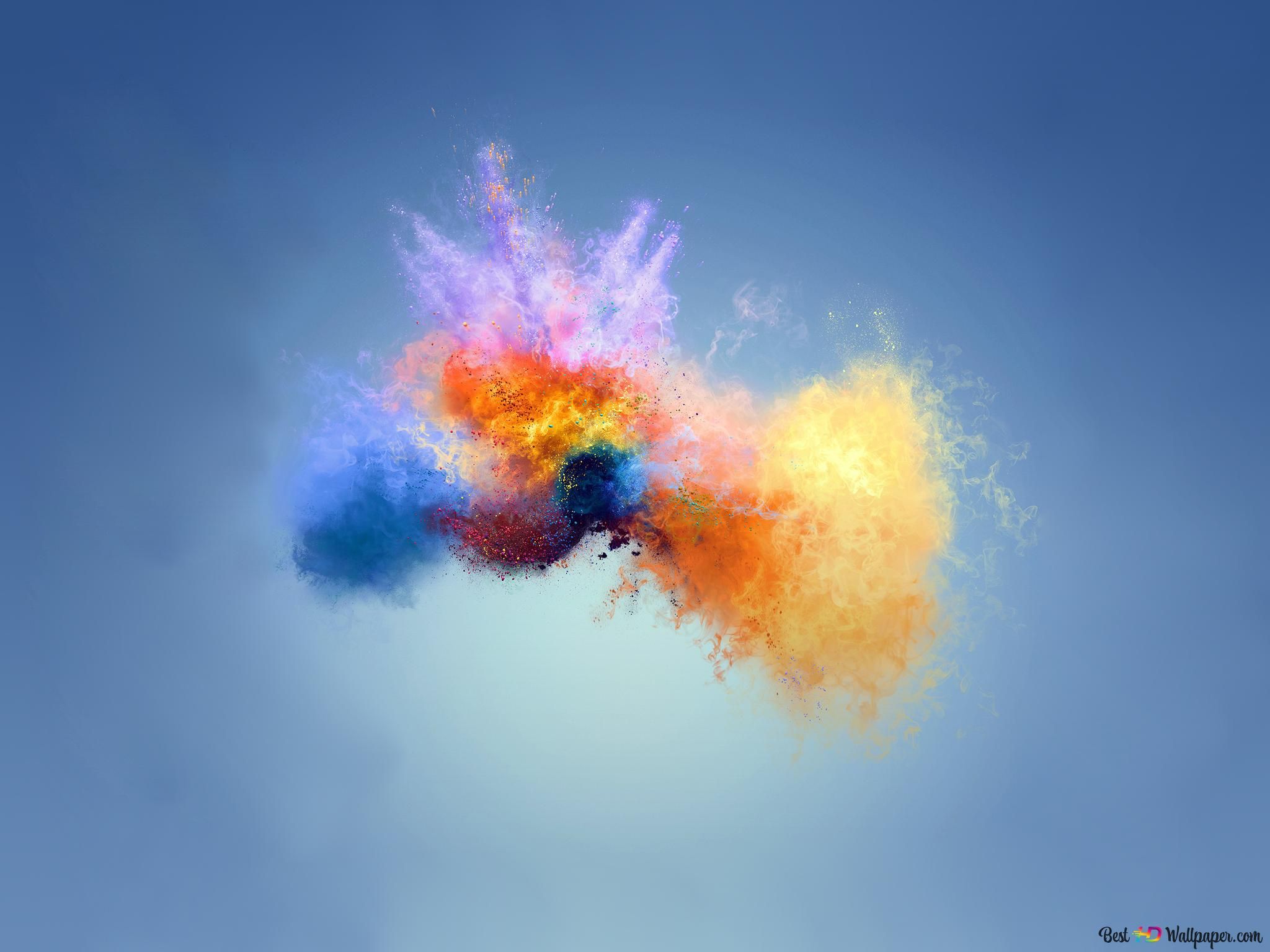  Farben HD Hintergrundbild 2048x1536. Abstrakte Explosion von Farben 4K Hintergrundbild herunterladen