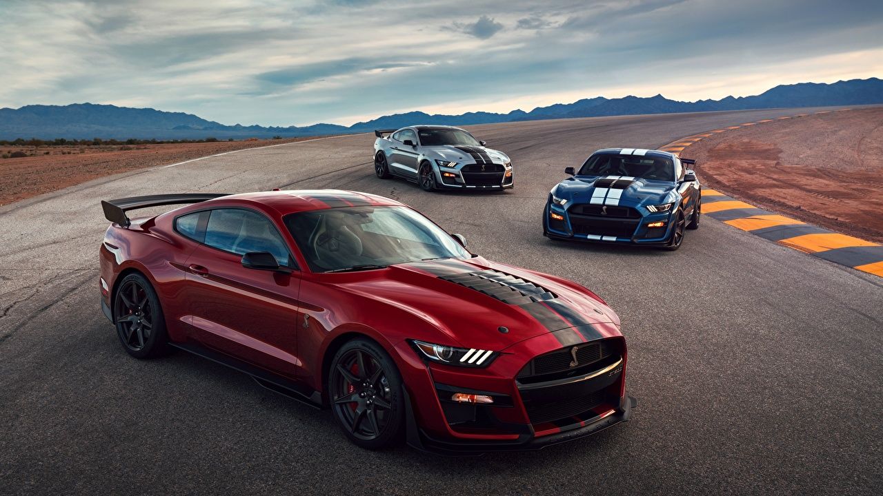  Ford Hintergrundbild 1280x720. Desktop Hintergrundbilder Ford Mustang Shelby GT500 2019 Rot Autos