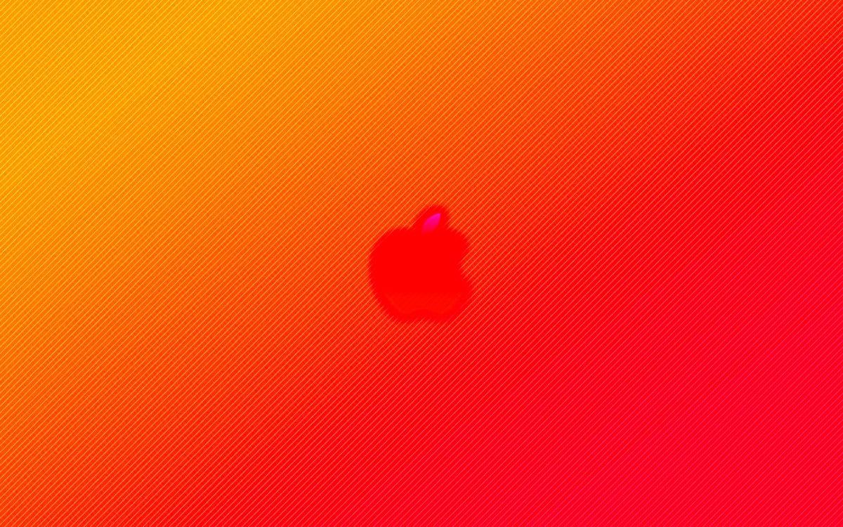 Apple Rosa Hintergrundbild 1200x750. Apple Logo, Rosa, Orange Hintergrund. Kostenlose TOP Hintergründe