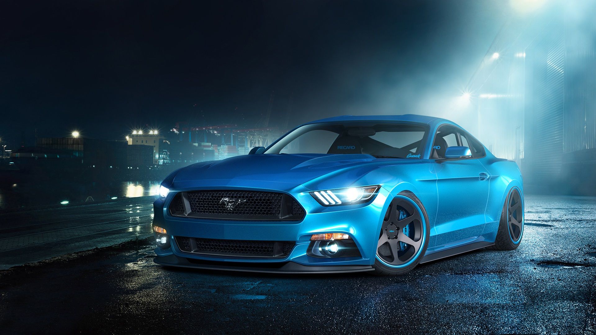  Ford Hintergrundbild 1920x1080. Ford Mustang GT Supersportwagen blau 1920x1080 Full HD 2K Hintergrundbilder, HD, Bild