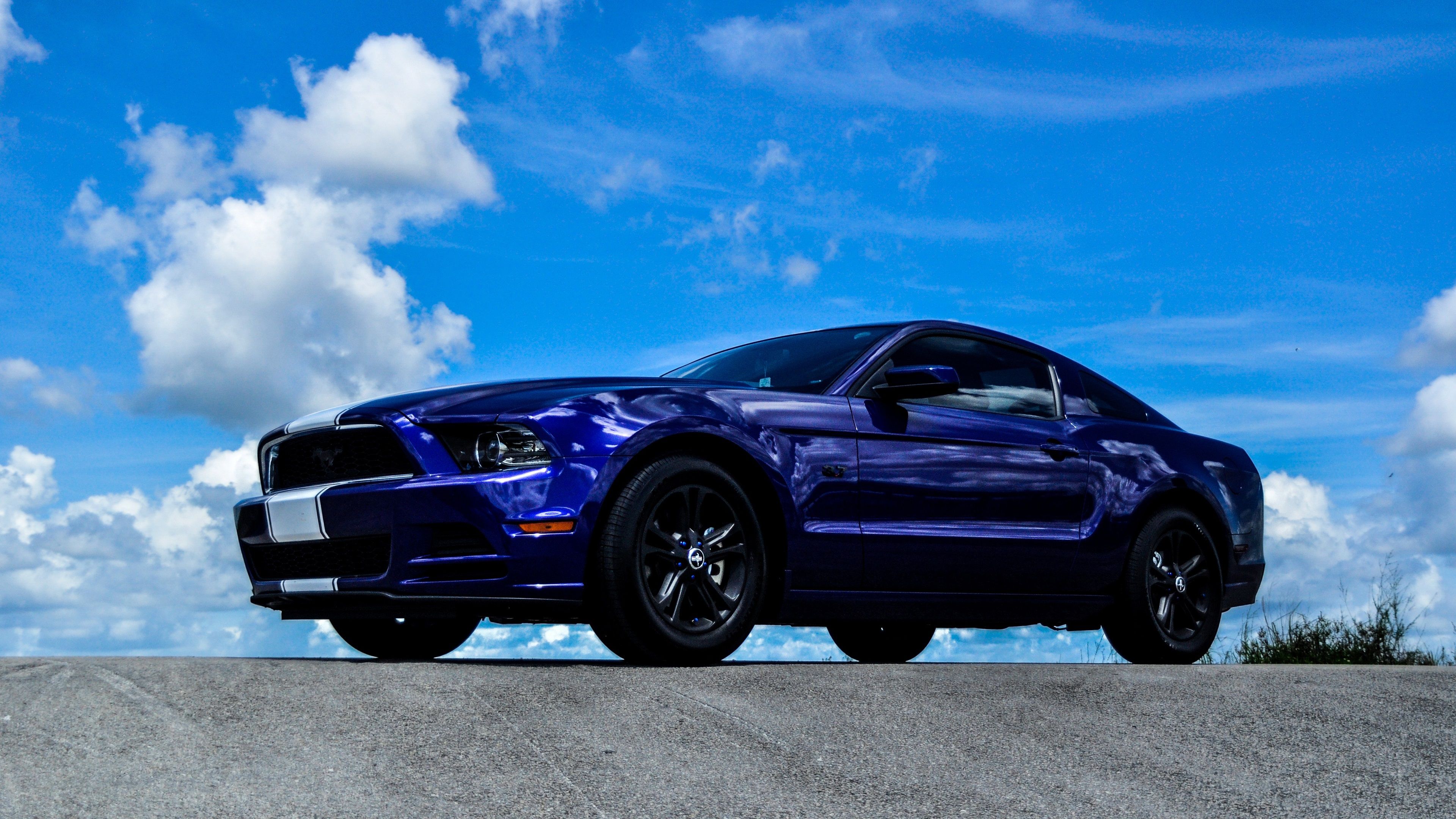  Ford Hintergrundbild 3840x2160. Ford Mustang blau Auto Seitenansicht 3840x2160 UHD 4K Hintergrundbilder, HD, Bild